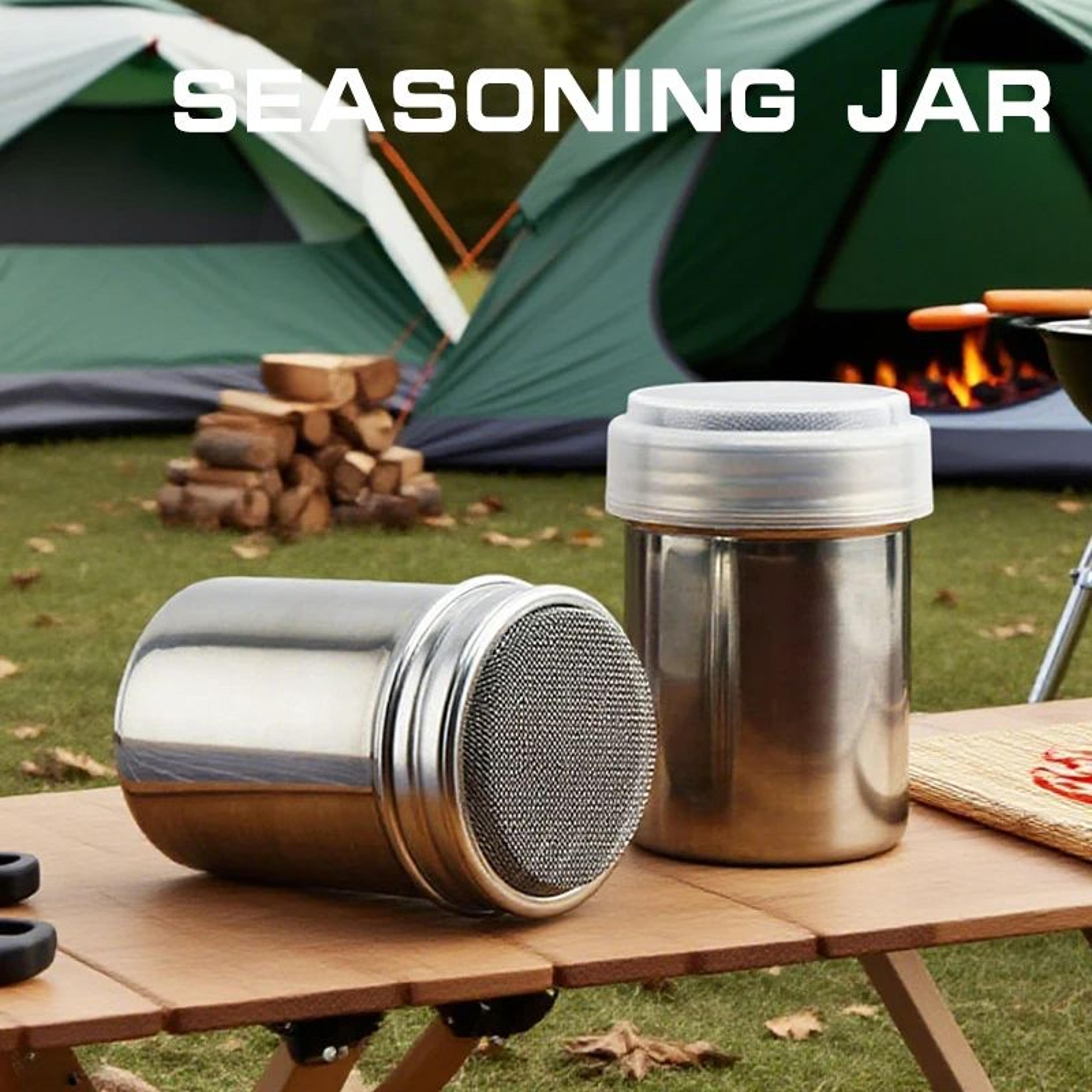 stainless steel powder shaker for sugar cocoa and flour