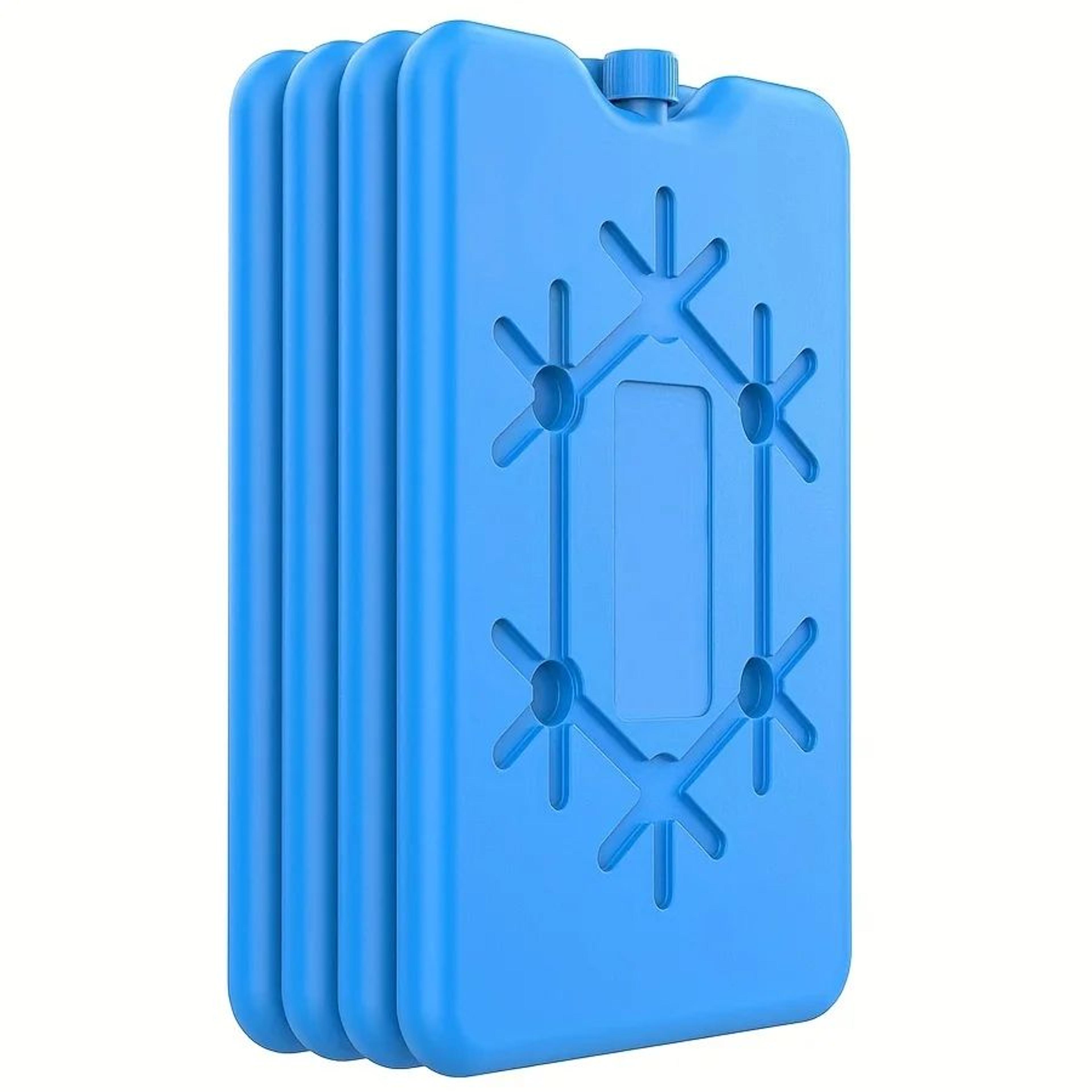 4pcs blue reusable ultra thin ice pack cooling pad for food storage