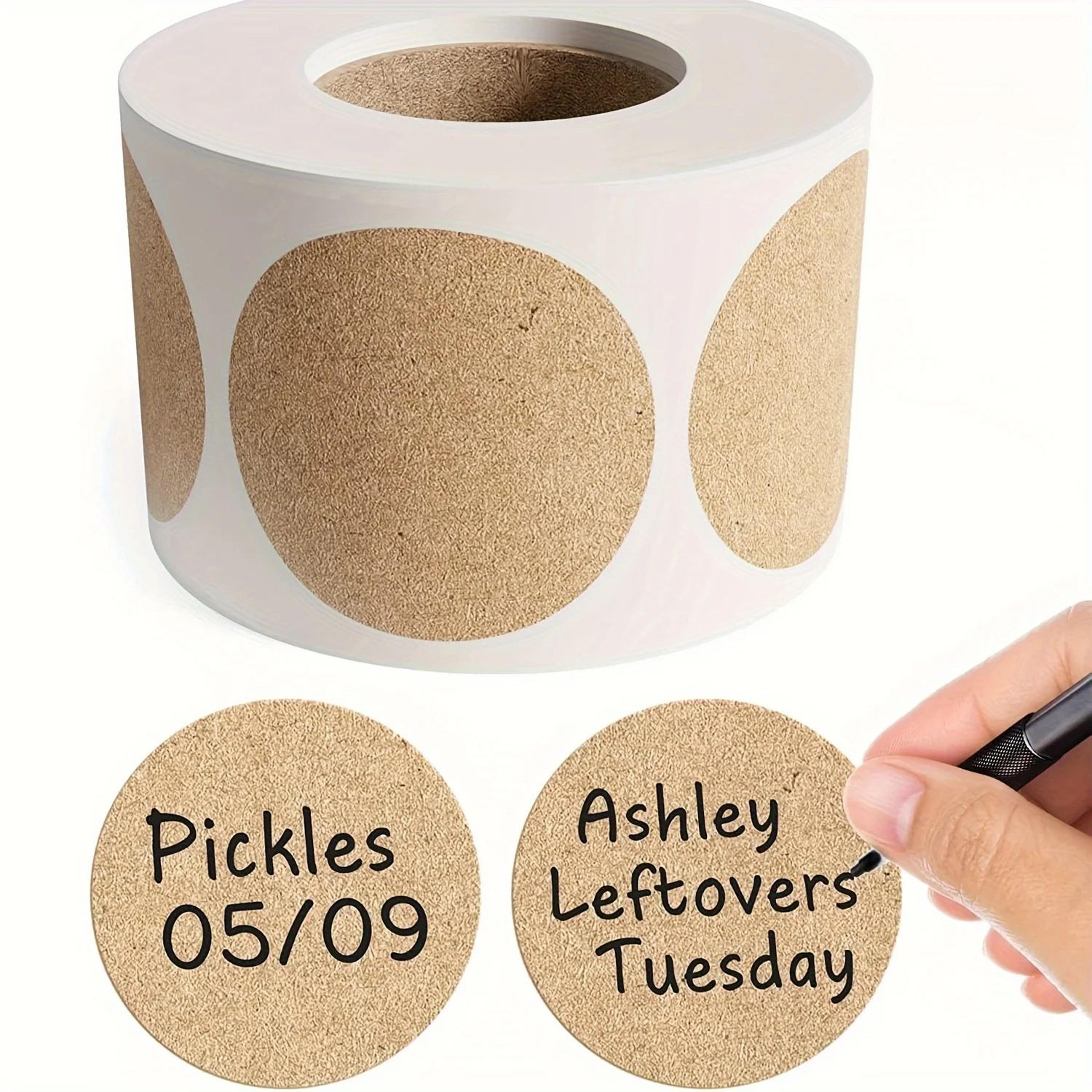 kraft paper round label stickers 500pcs self adhesive roll