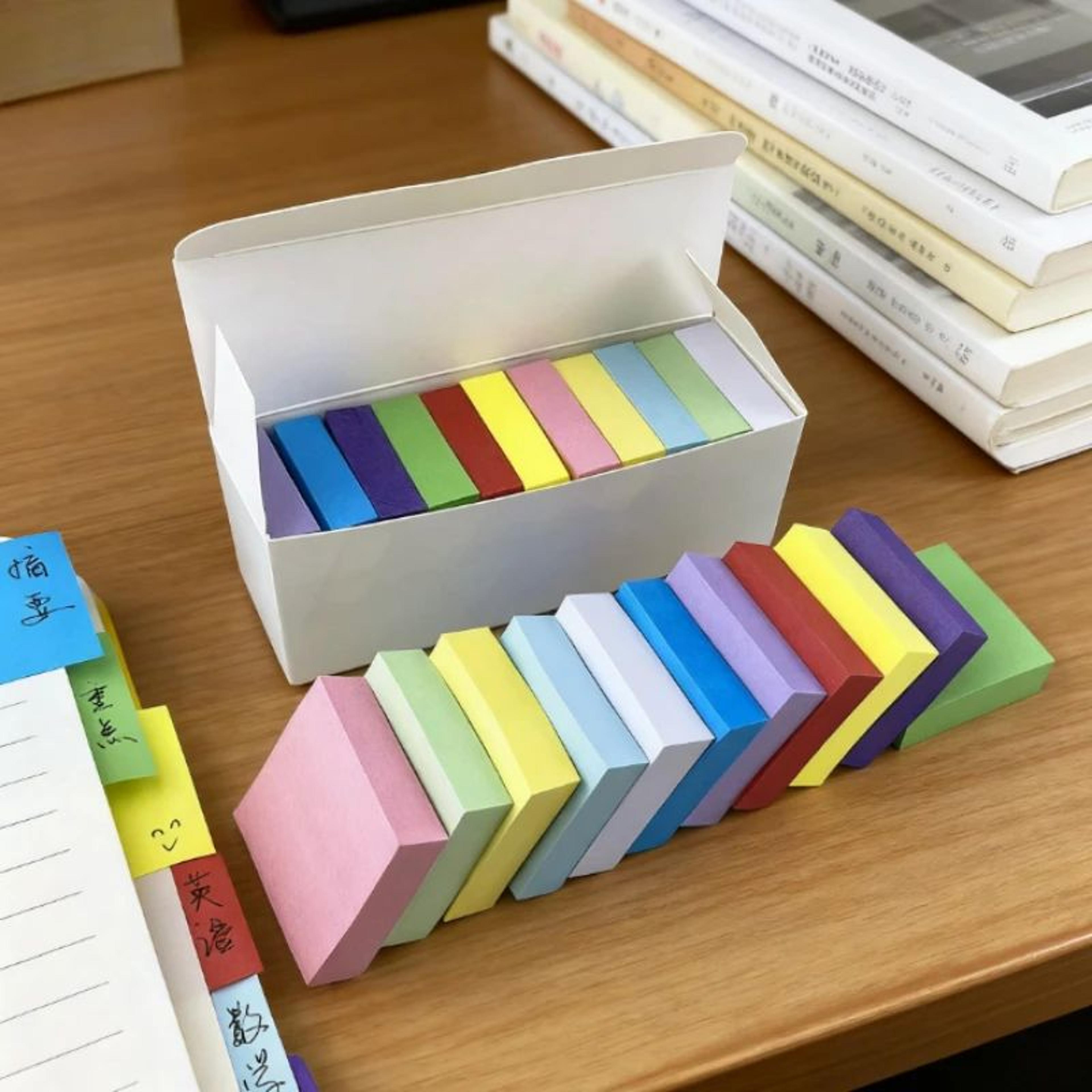 11pcs fluorescent sticky notes colorful memo pads set