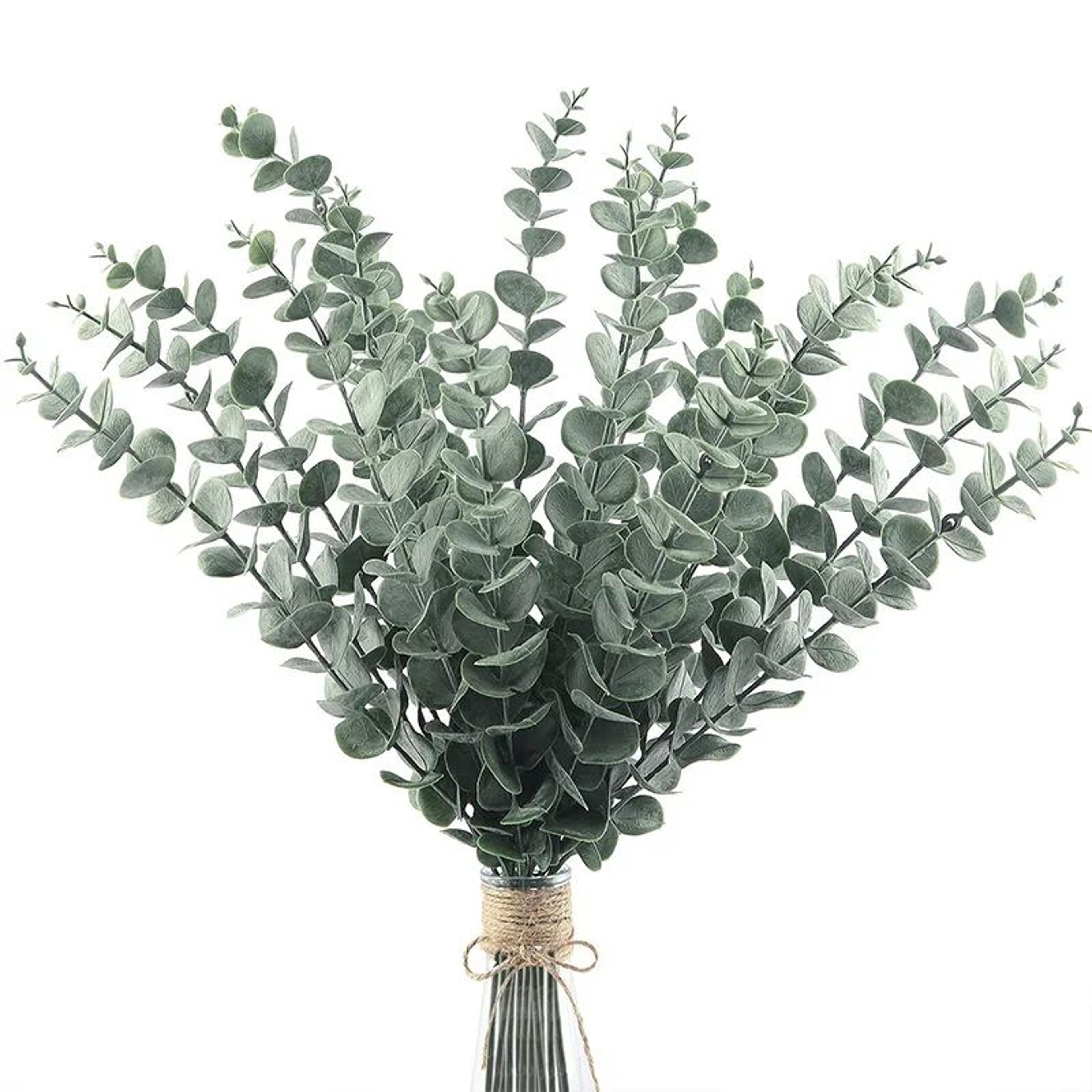 artificial eucalyptus stems greenery for wedding decor