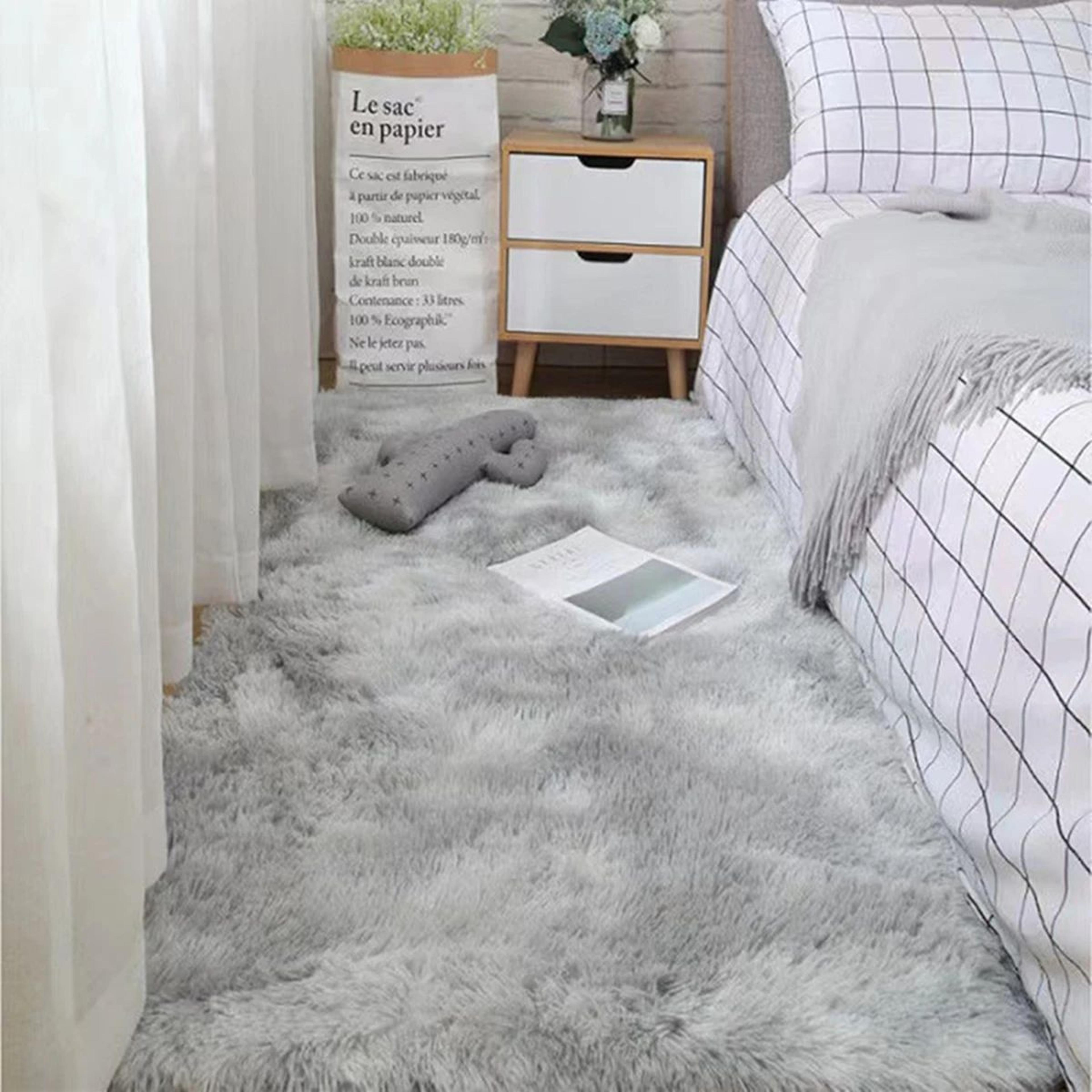 soft fluffy tie dyed shag area rug for bedroom and living room