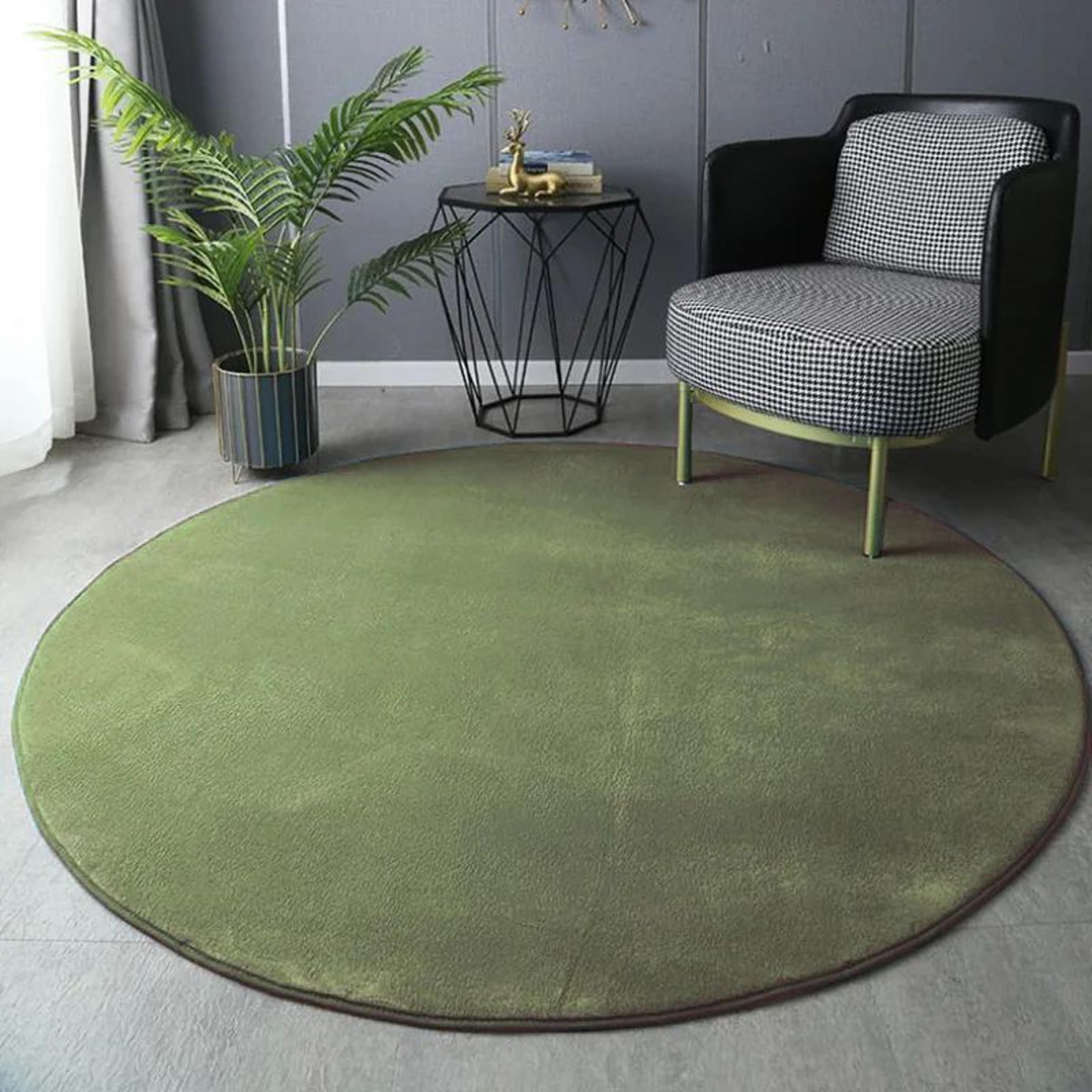 soft coral velvet round area rug