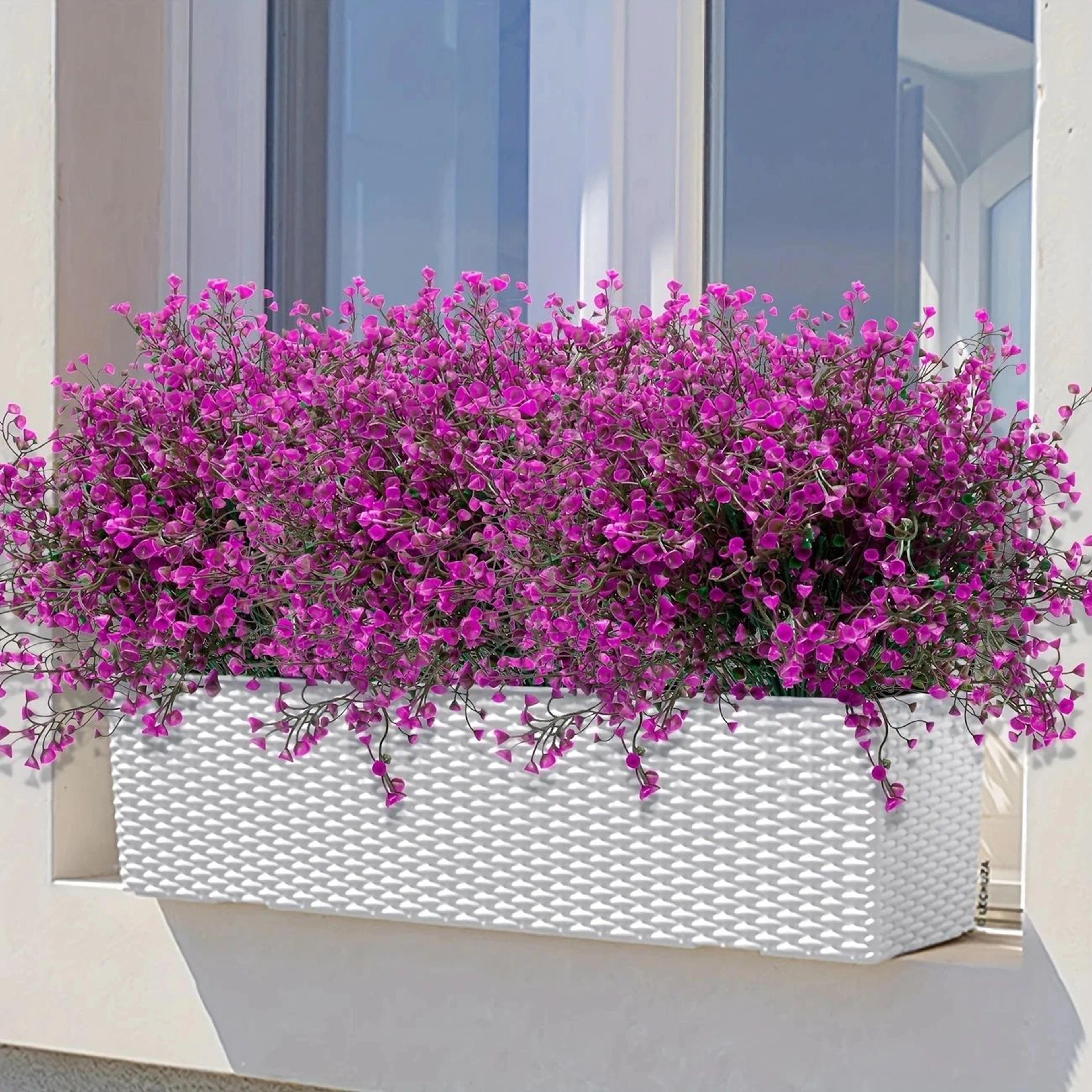 uv resistant artificial outdoor flowers set