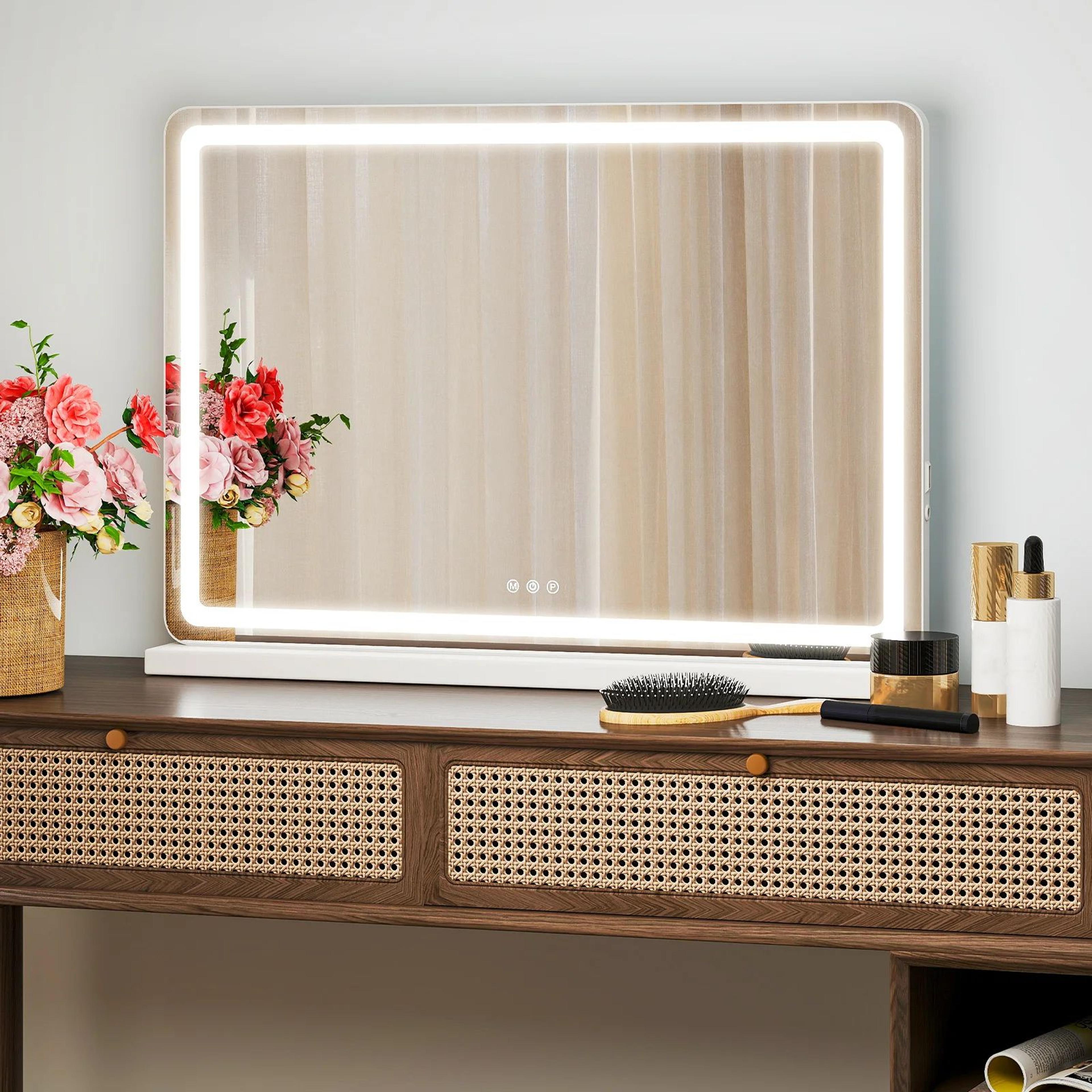 led vanity mirror with dimmable lights