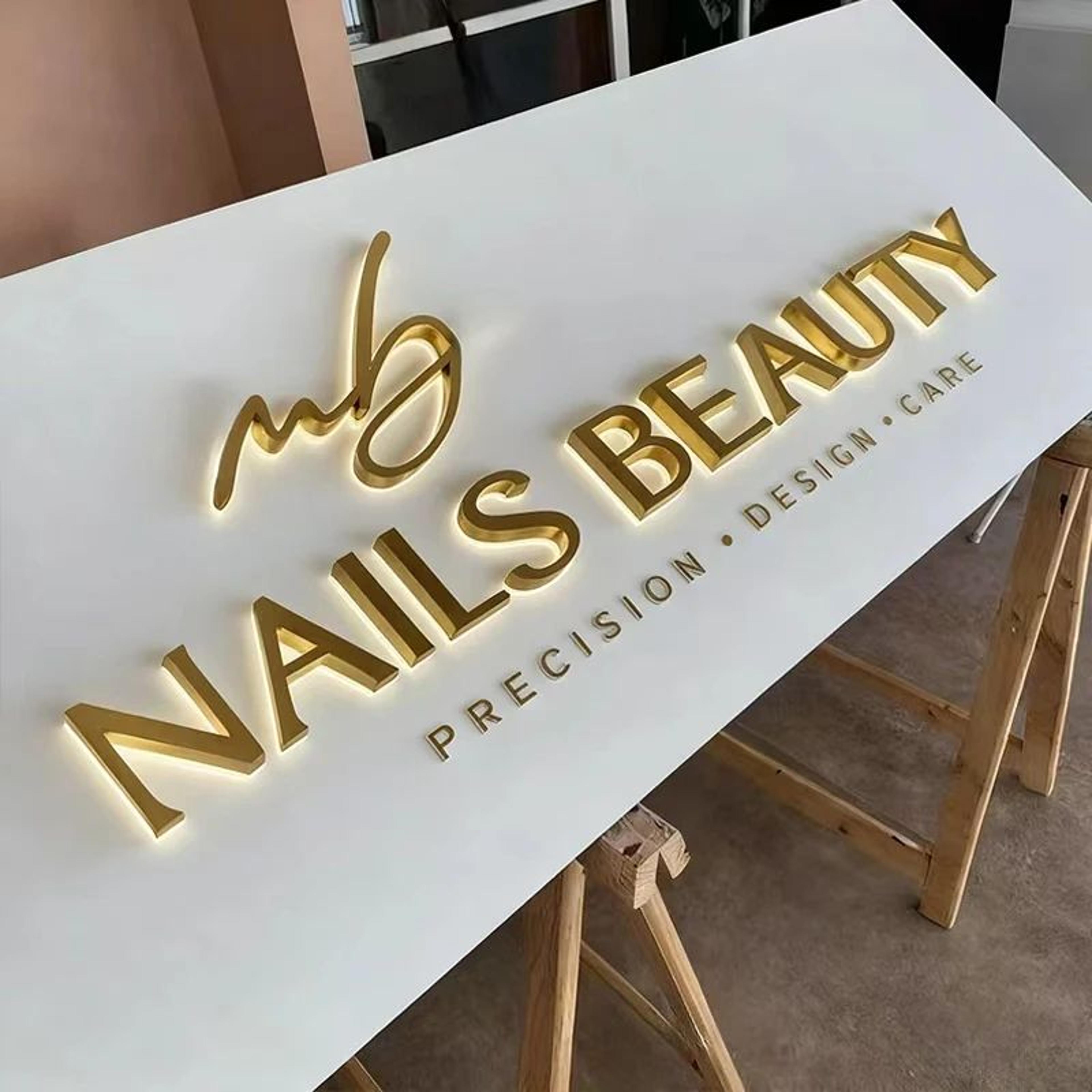 custom 3d backlit led business sign