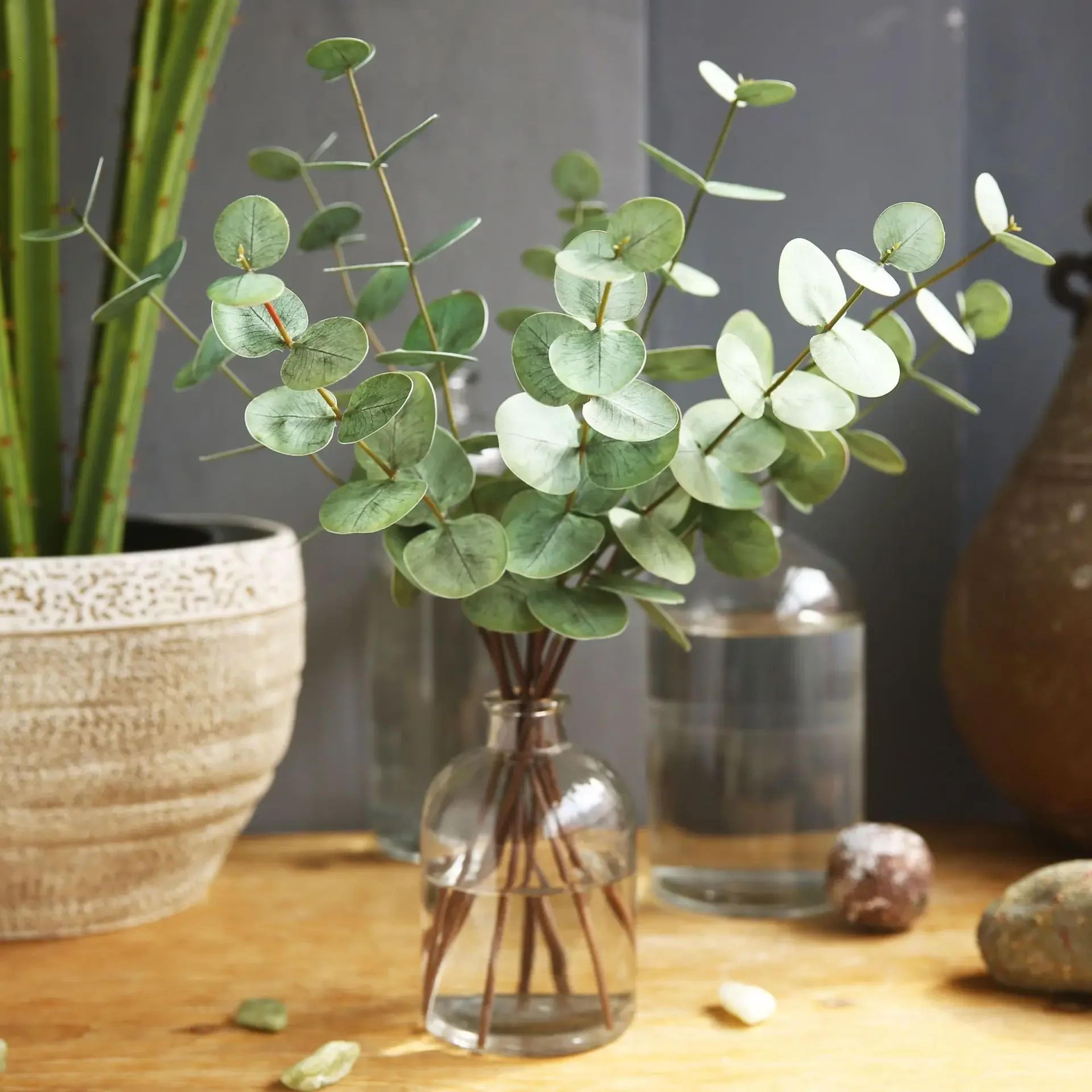 artificial eucalyptus leaves real touch for wedding decor