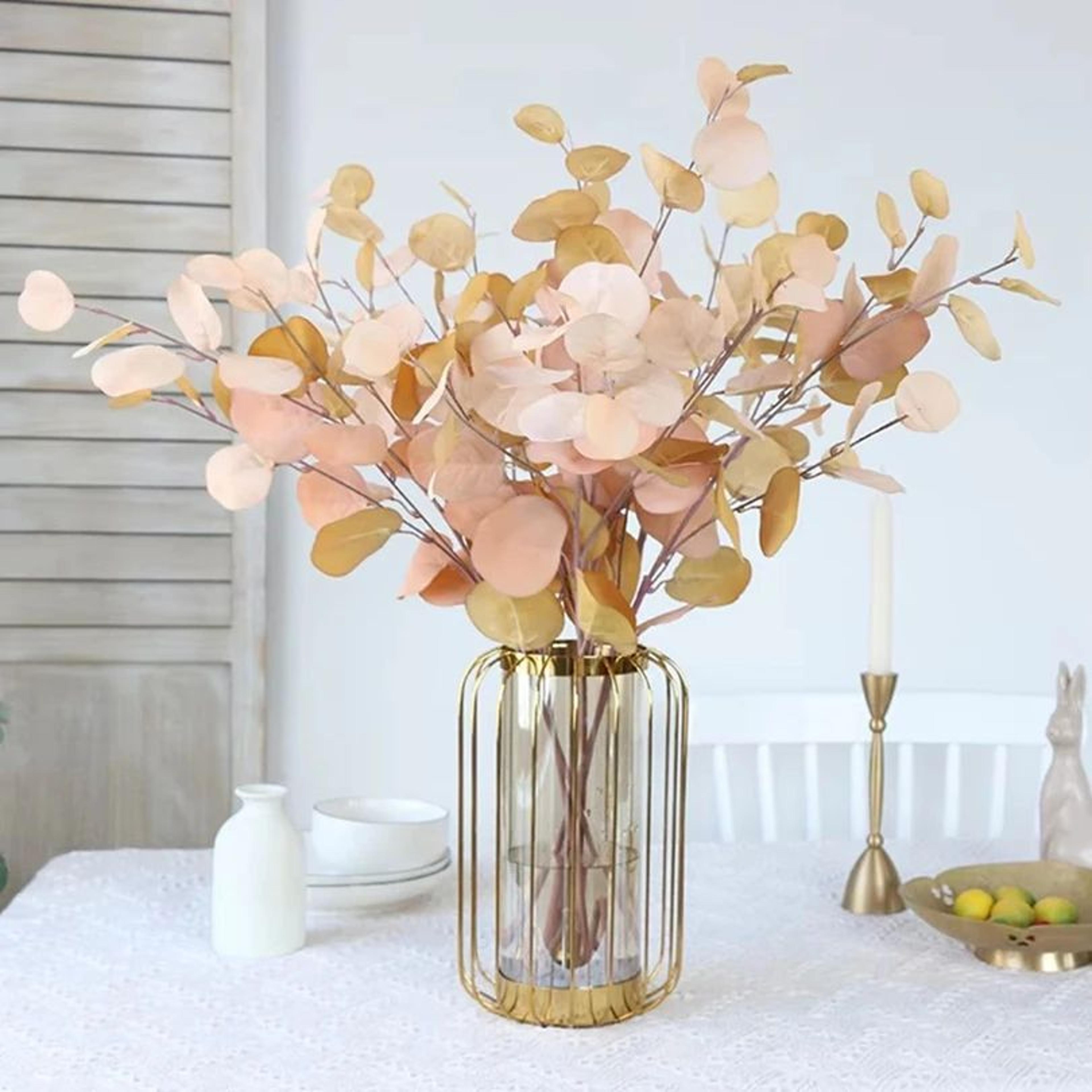 artificial eucalyptus long stem greenery decor