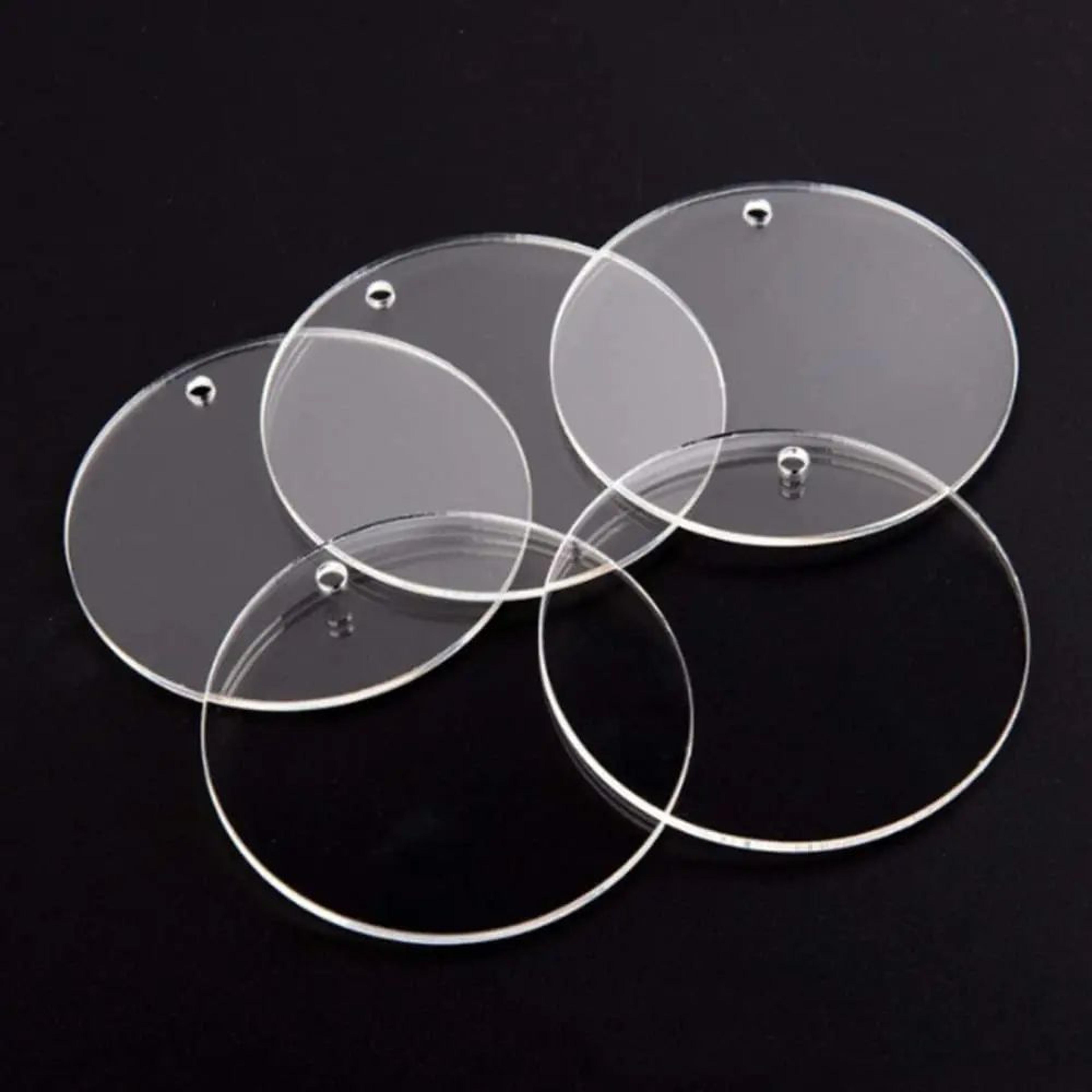 clear acrylic round ornament blanks for diy craft