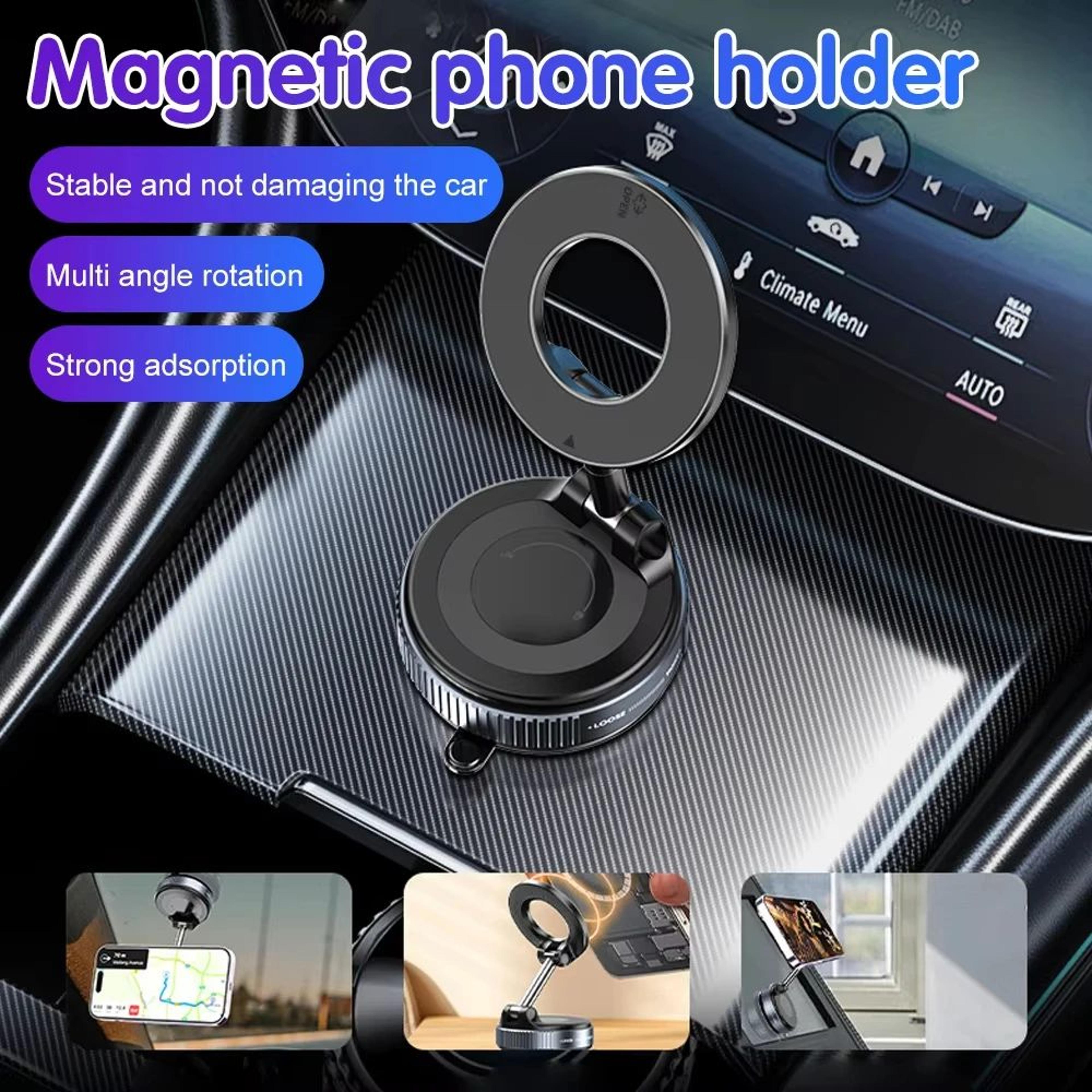 360 rotating magnetic car phone holder