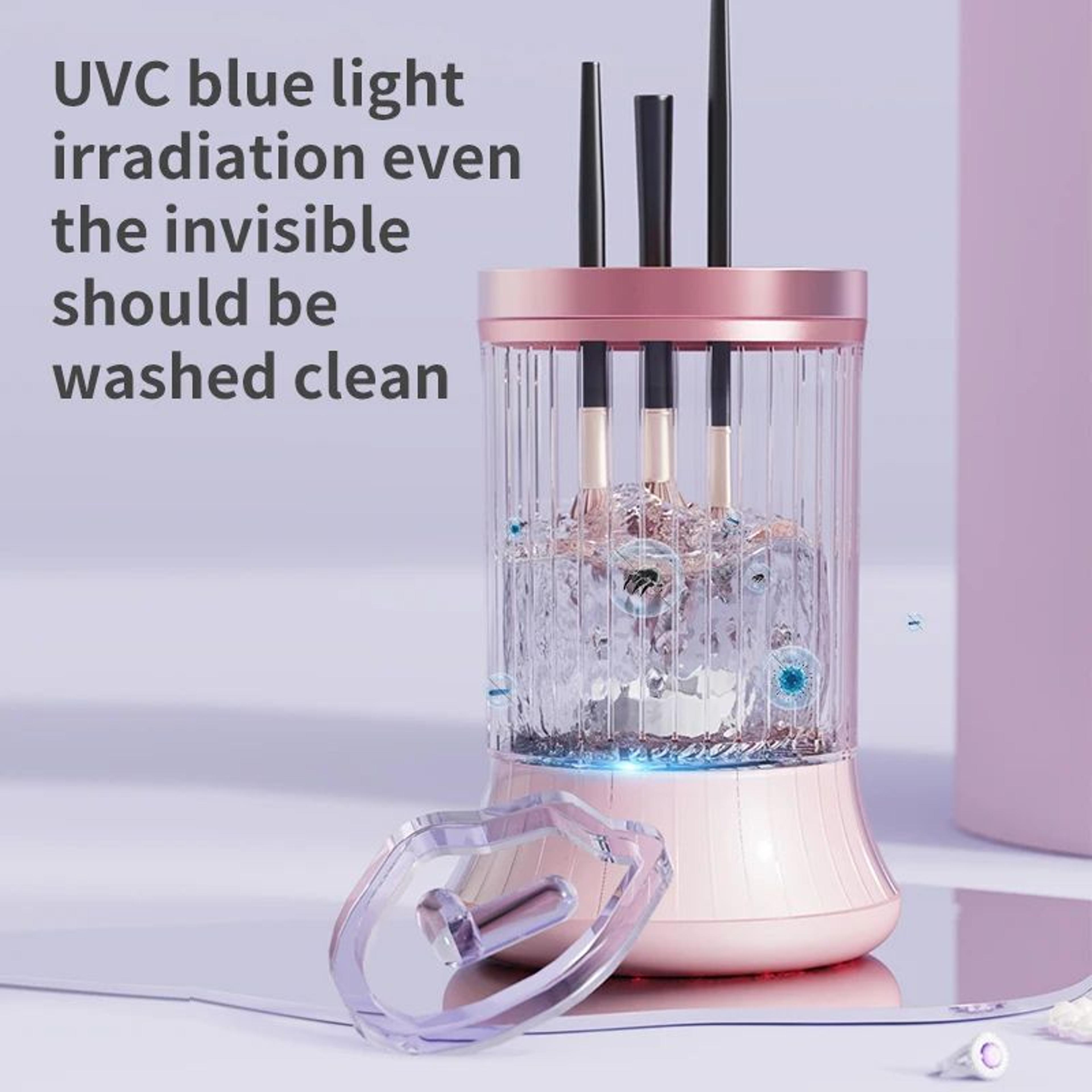 electric makeup brush cleaner with drying function