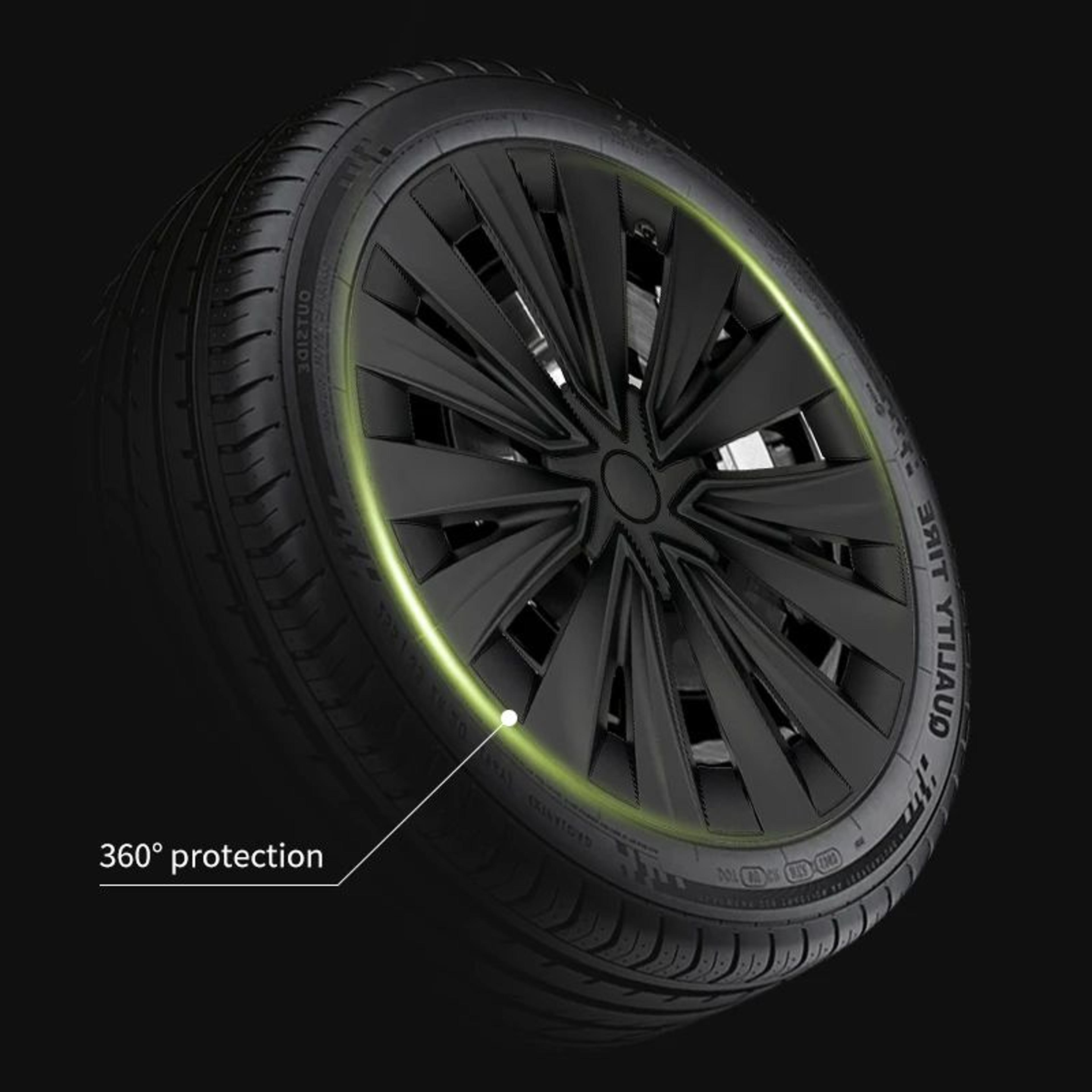 tesla model y 19 inch turbine hubcap set