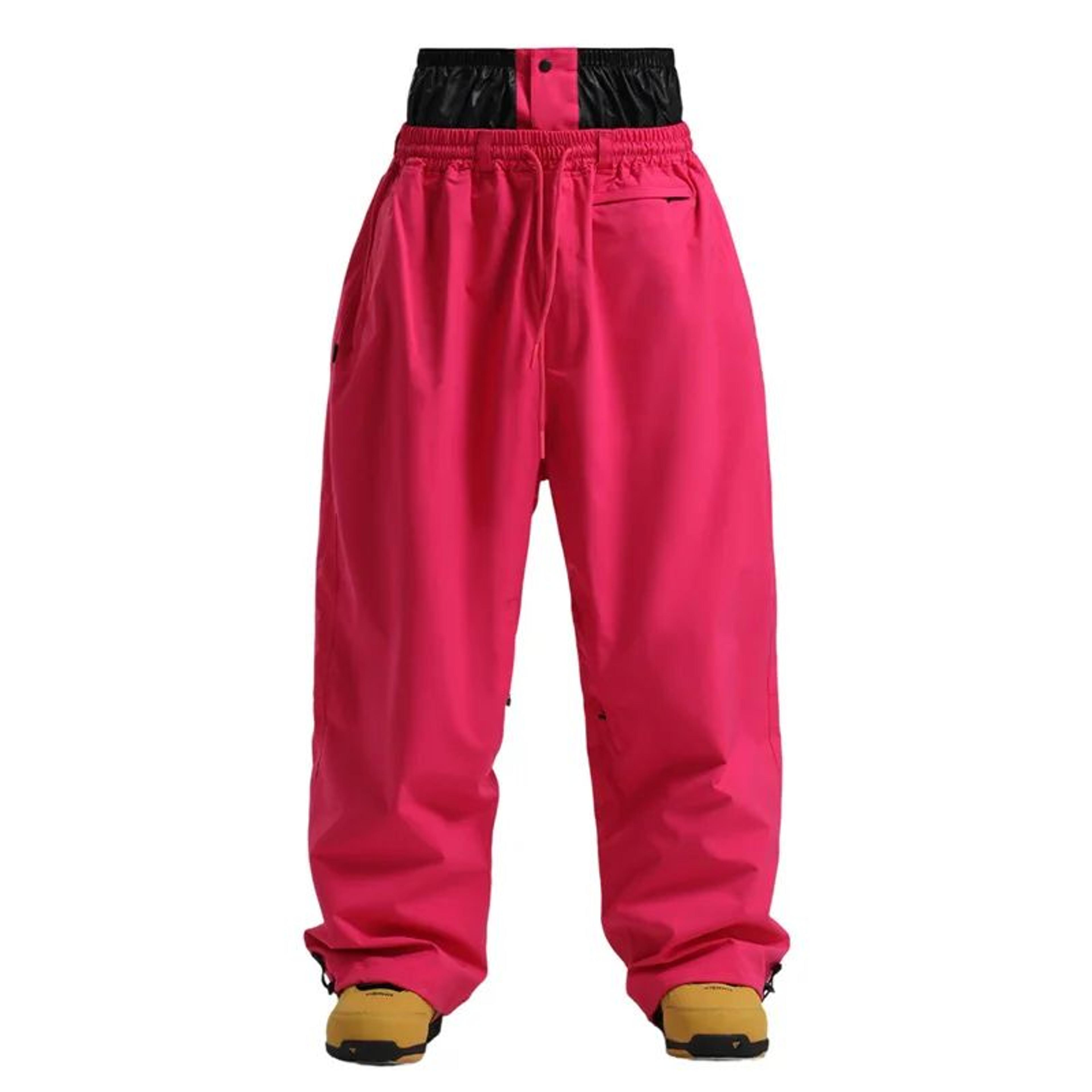 2025 windproof waterproof baggy ski pants with hood for men and women