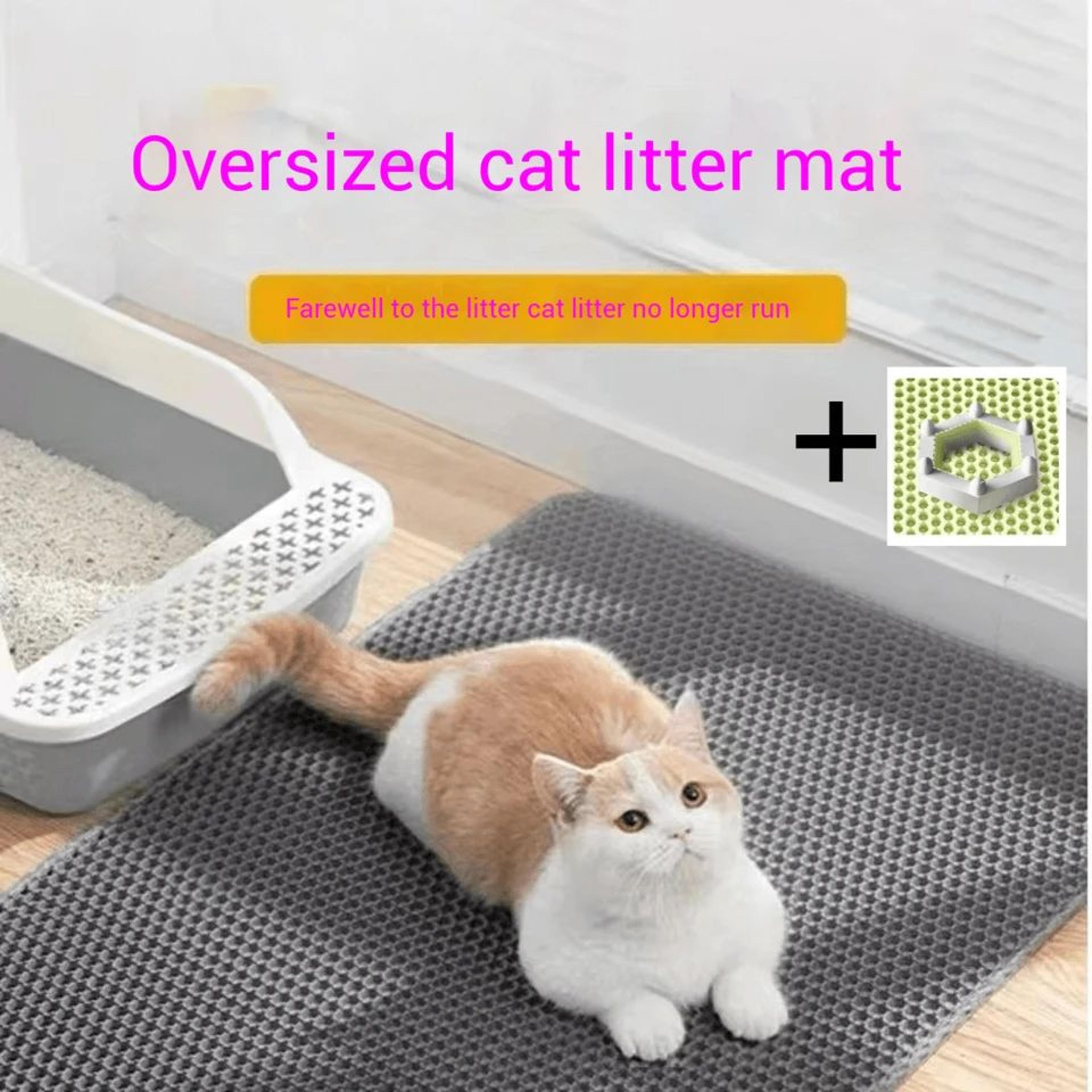 waterproof double layer cat litter trapping mat for cats accessories