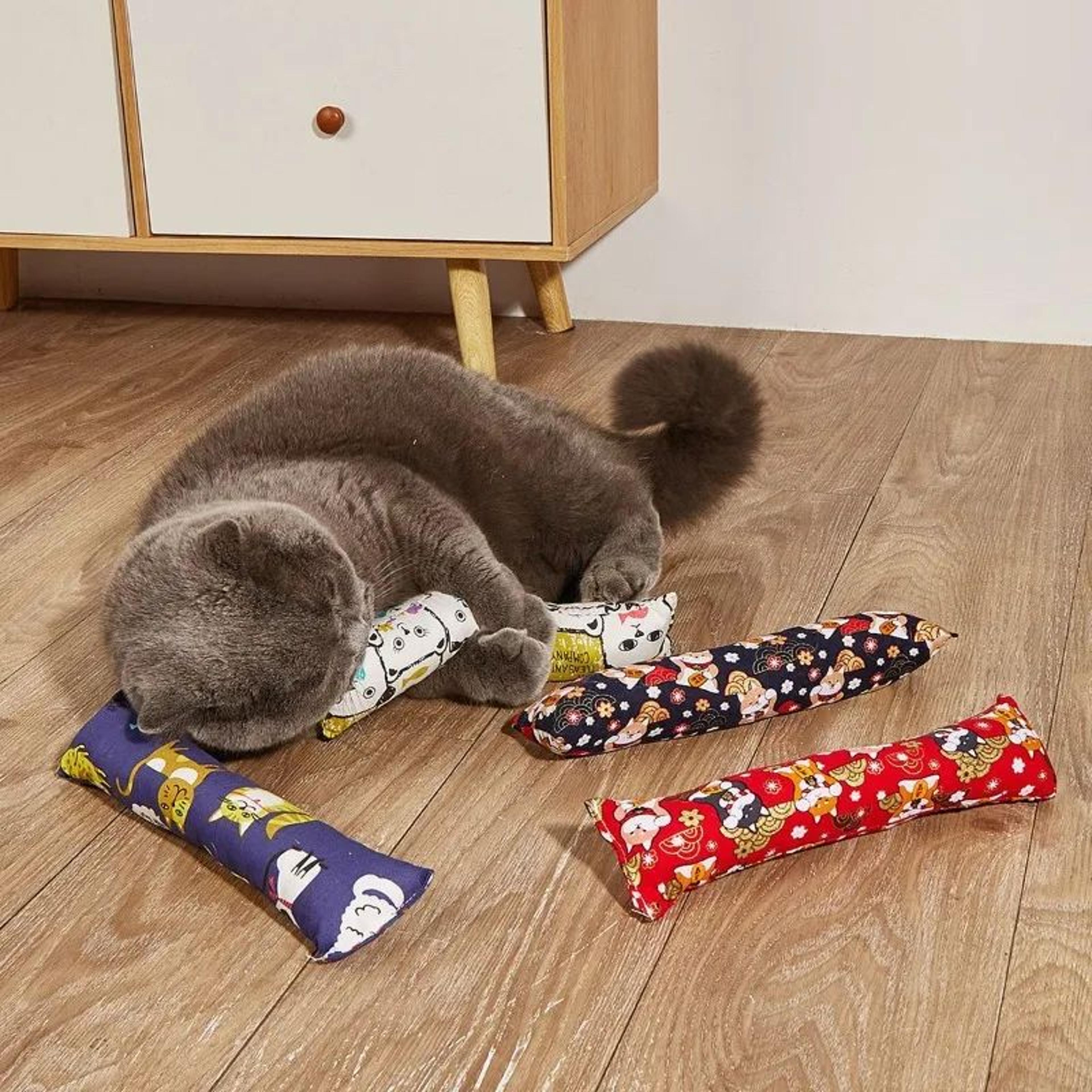 catnip stuffed plush cat pillow toy