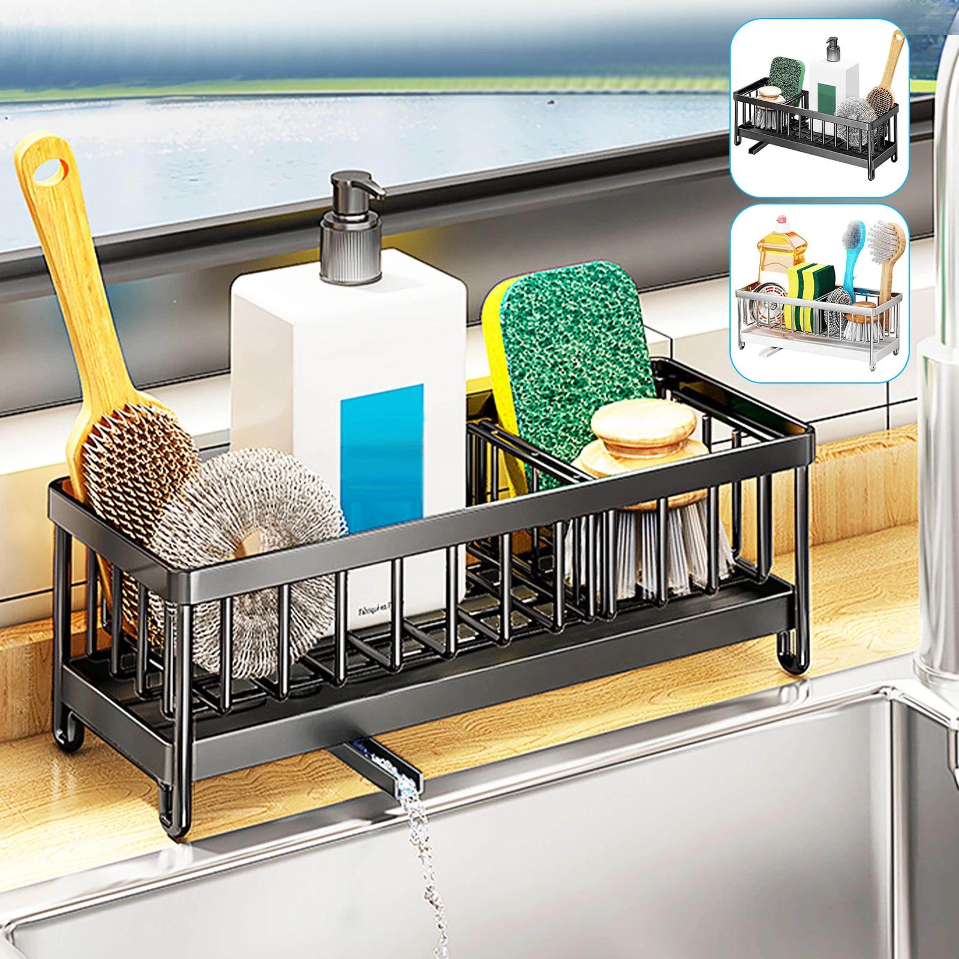 304 stainless steel kitchen sink sponge holder caddy