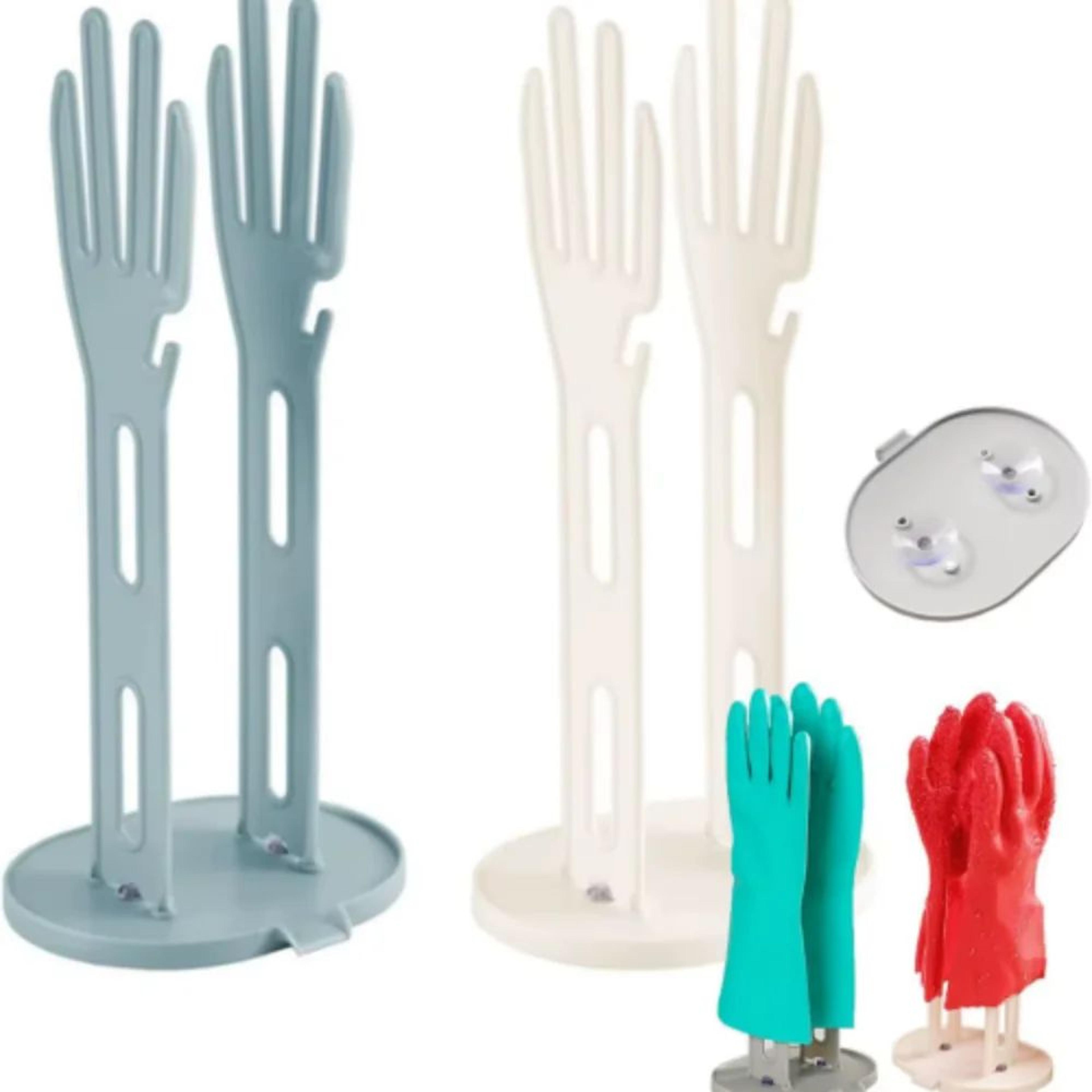 kitchen glove drying rack with drainage base
