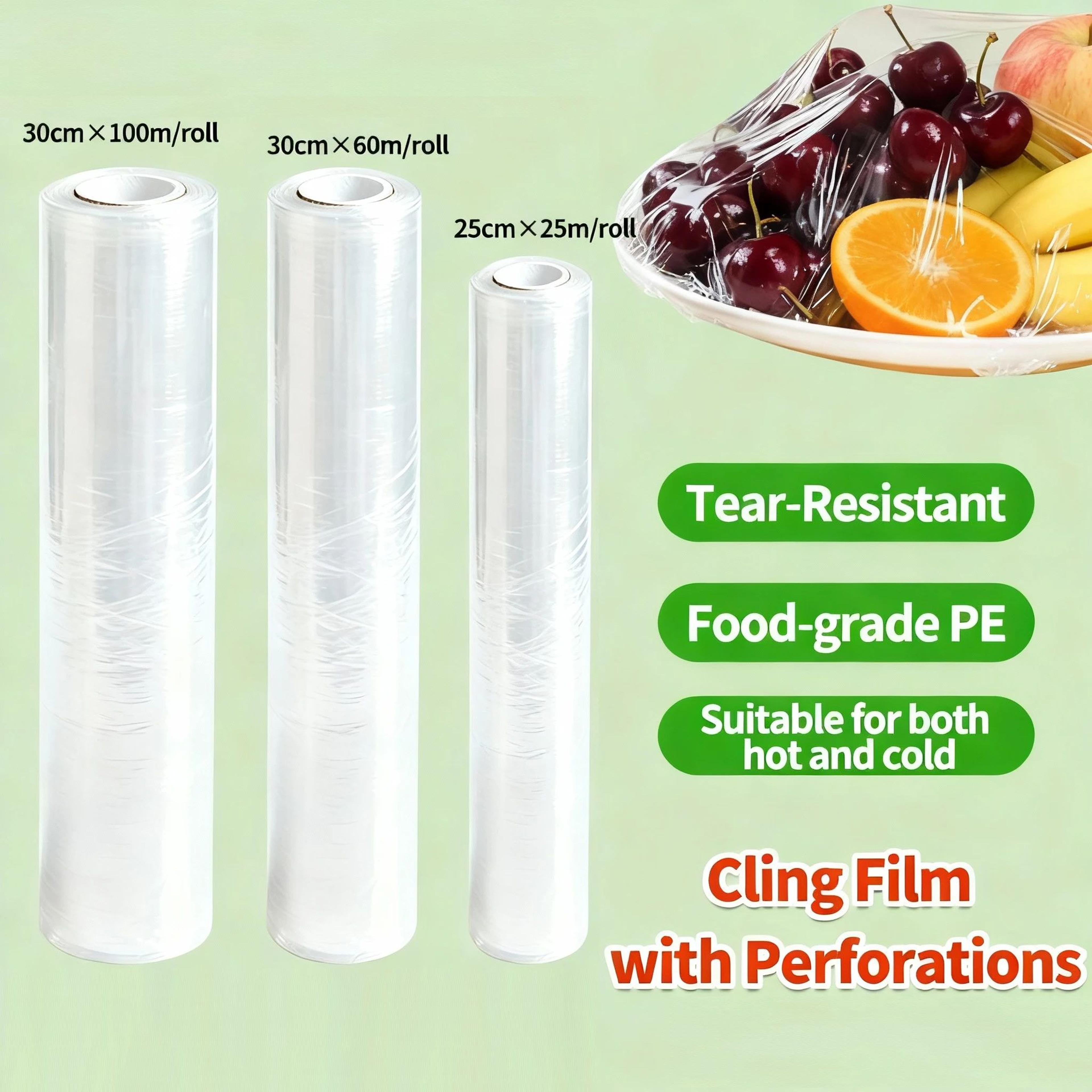 disposable pe cling film food wrap roll for fresh food storage