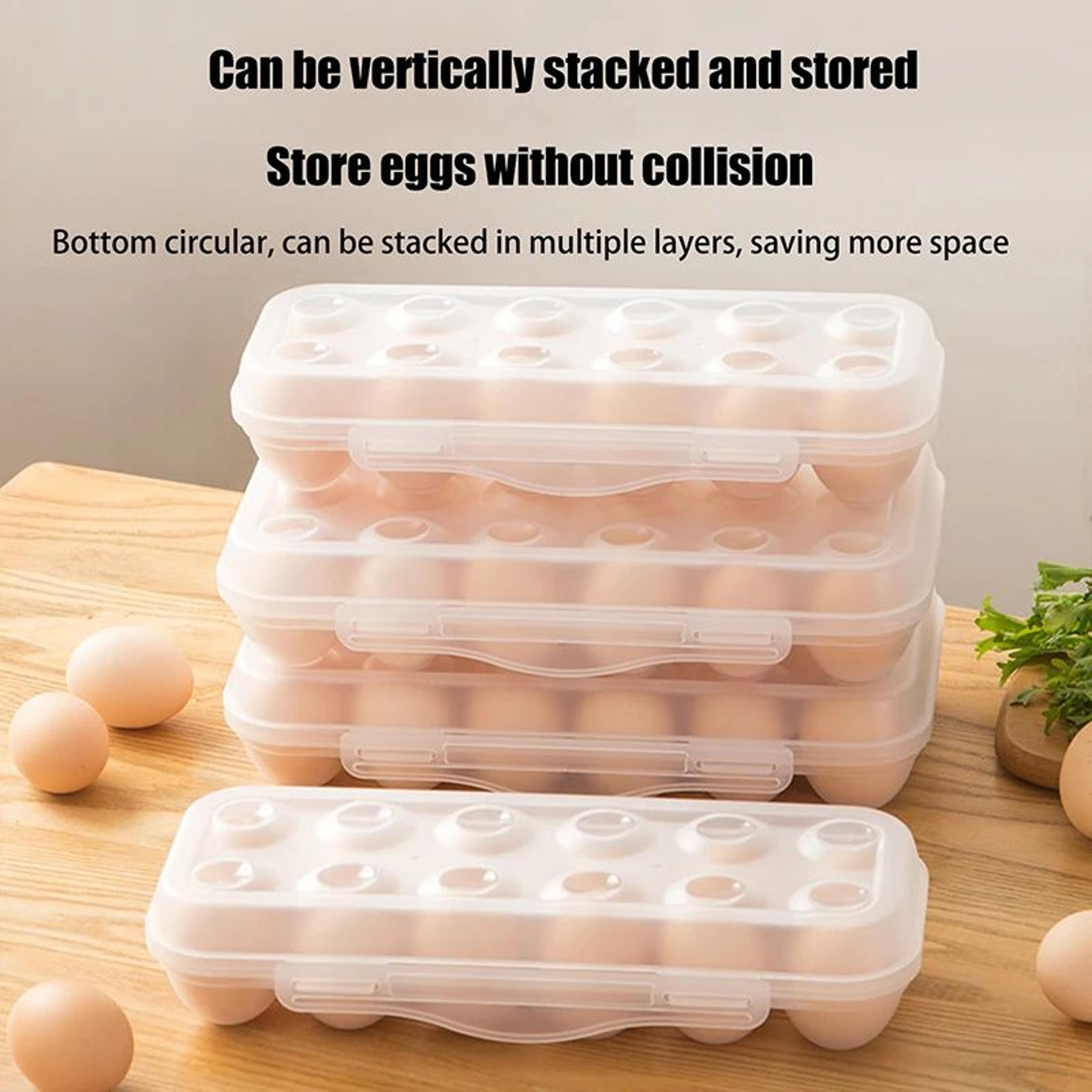 12 18 grid egg storage box with lid refrigerator organizer