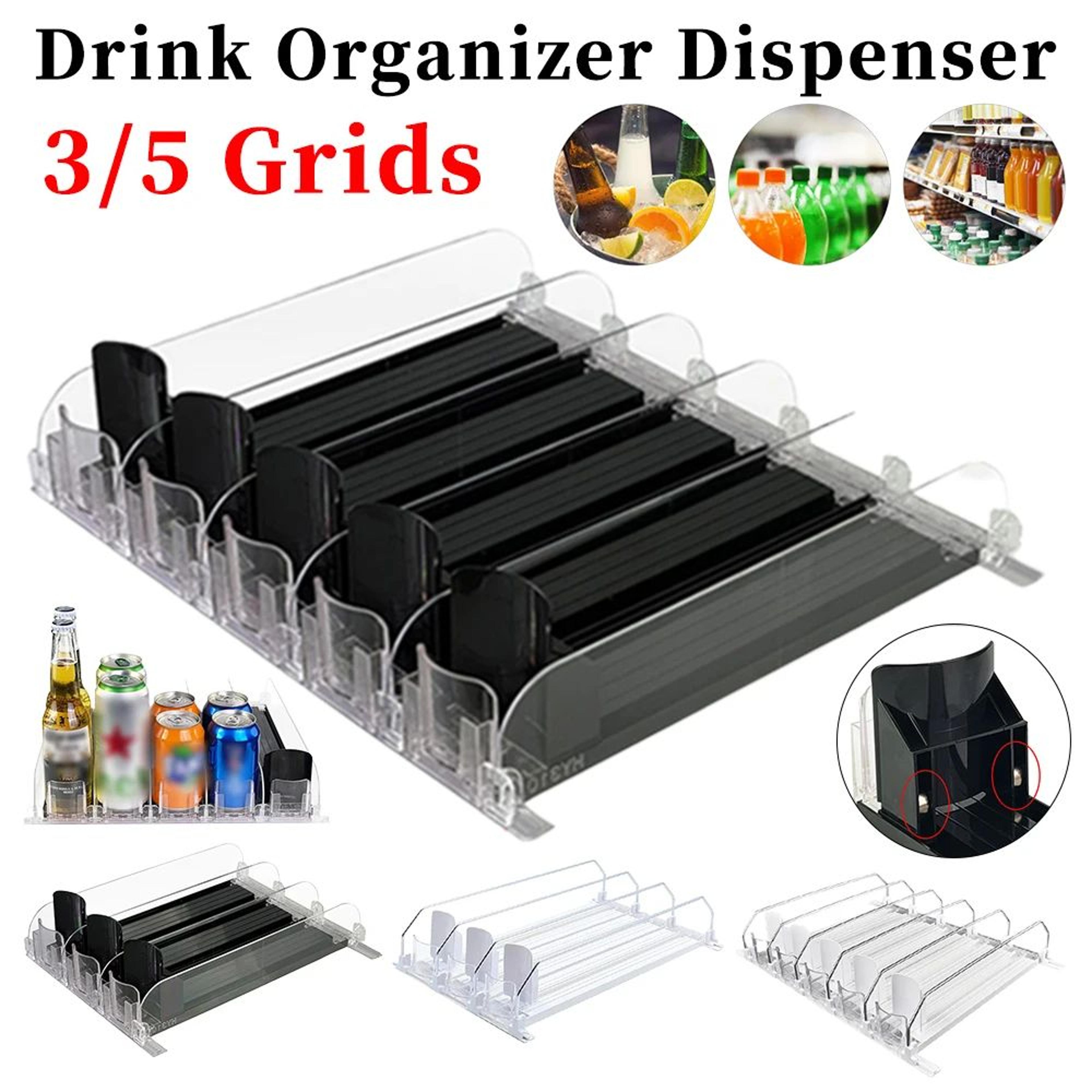 adjustable beverage can organizer dispenser rack