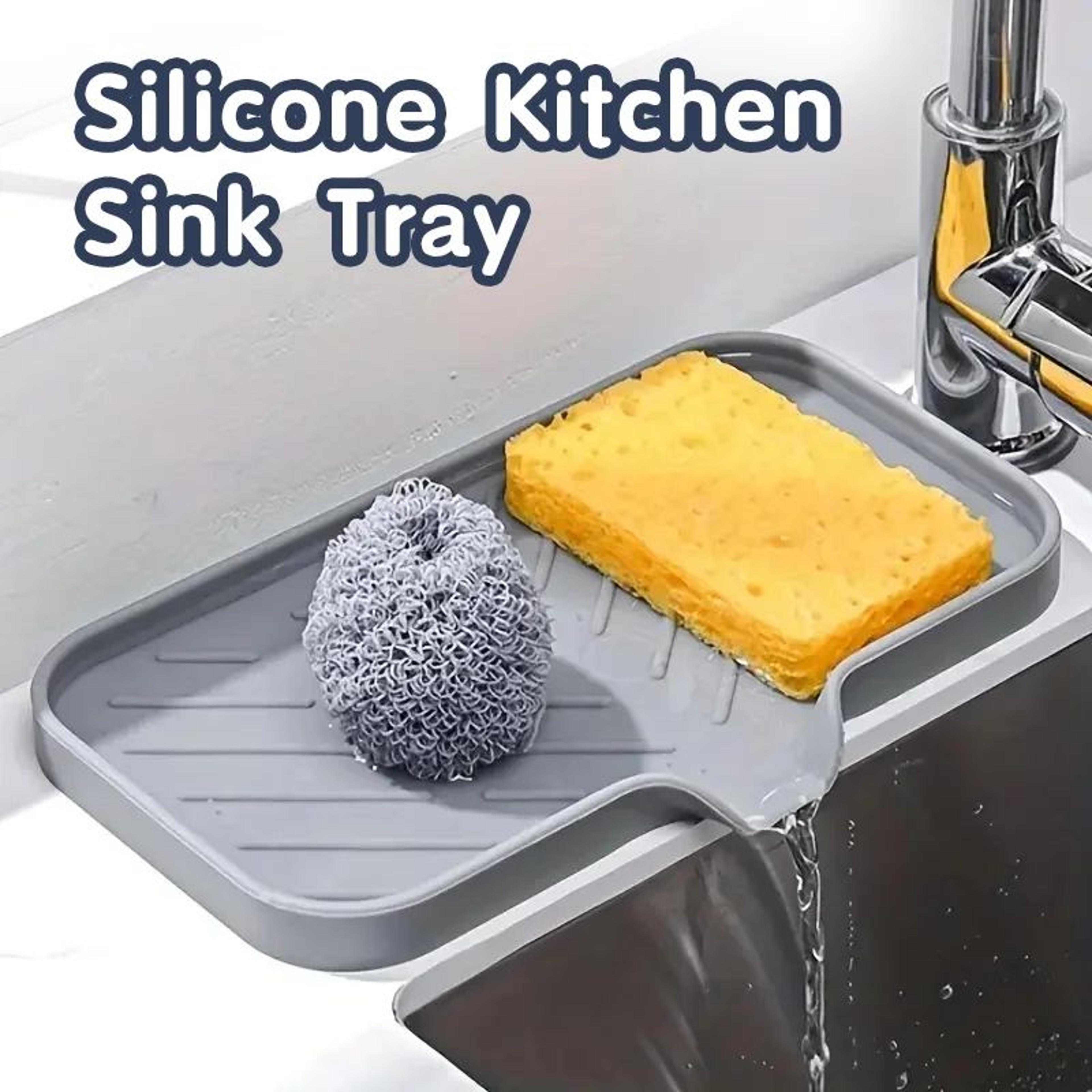 silicone faucet splash guard sink organizer mat