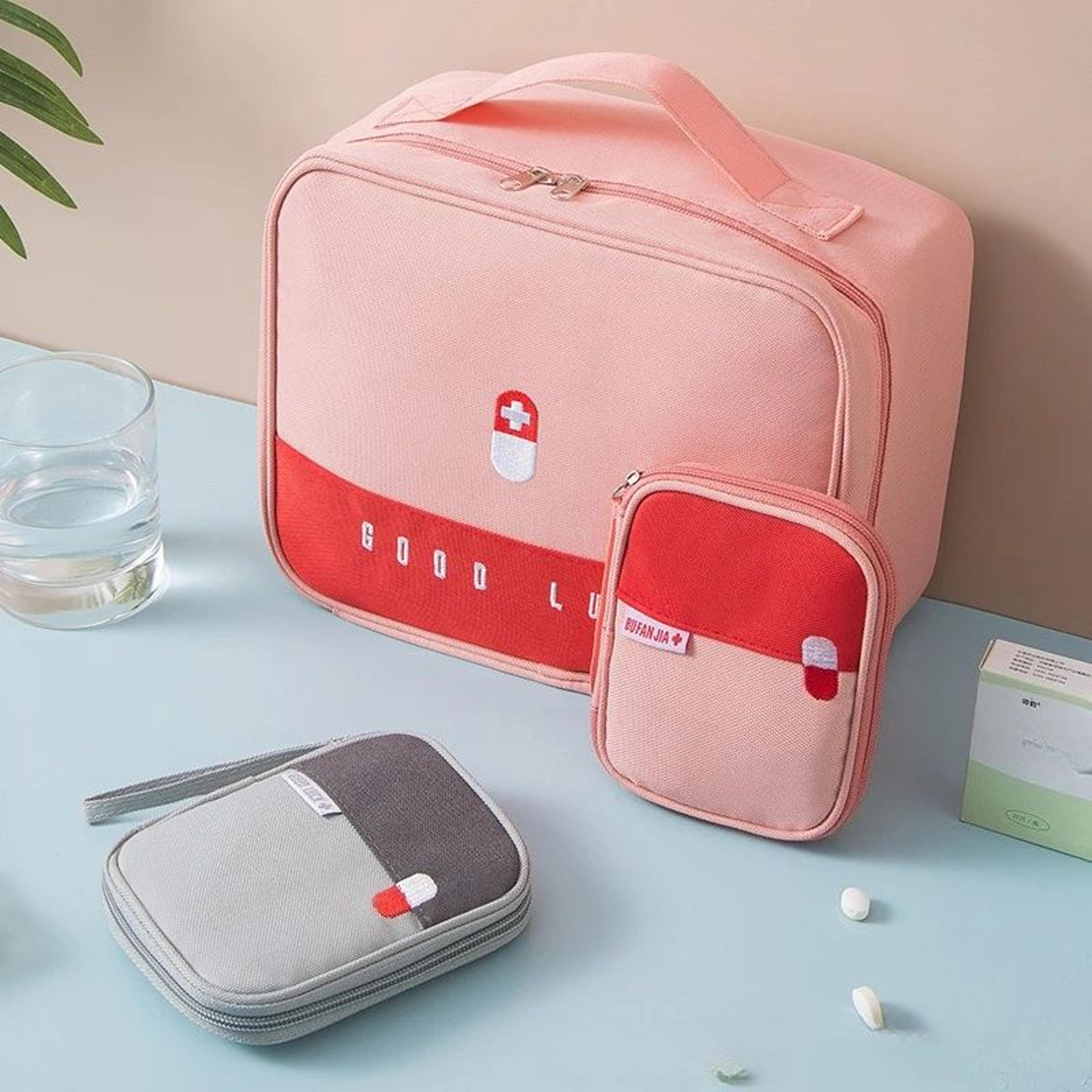portable first aid storage bag with handle