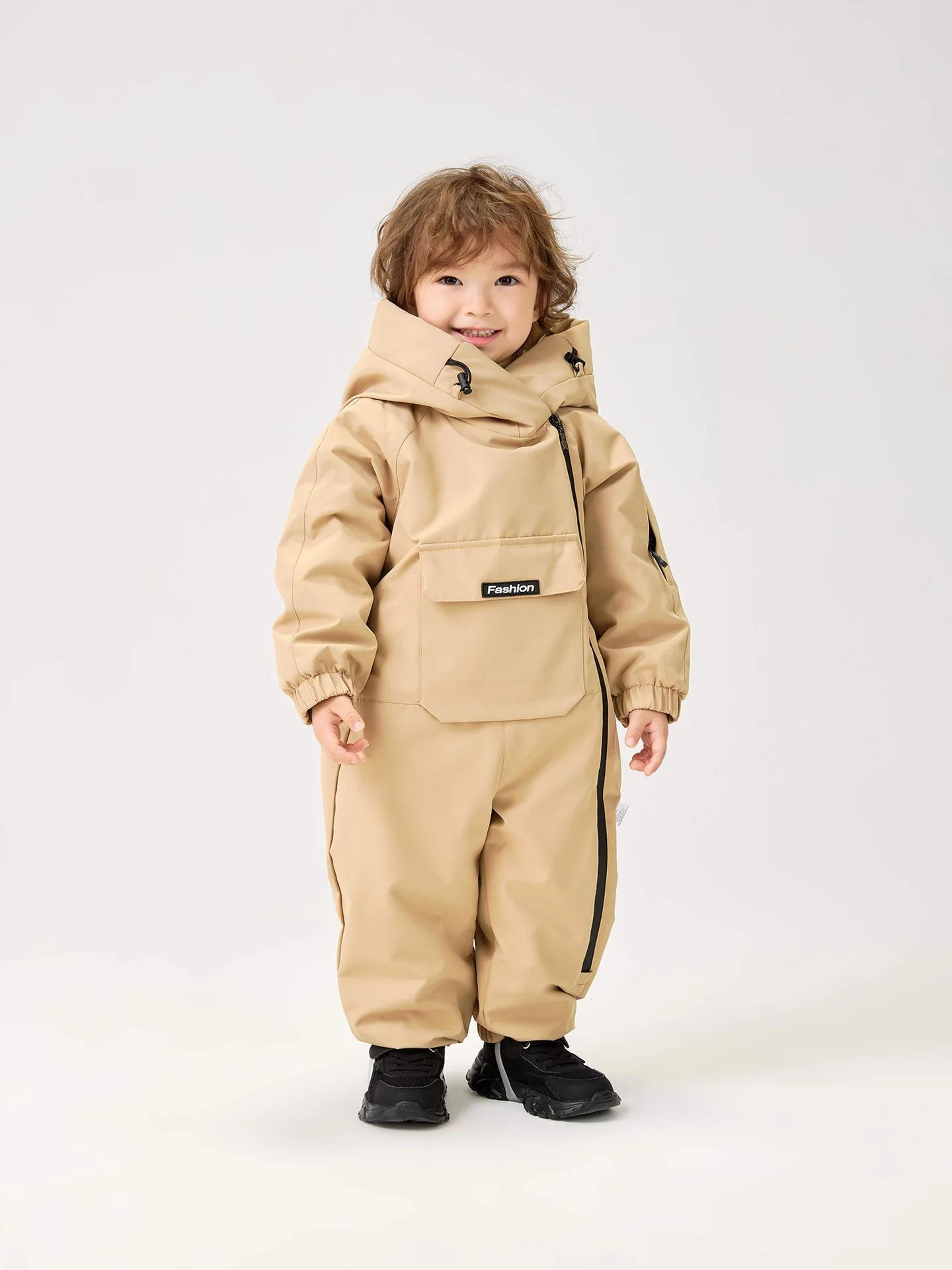 plush lined windproof baby winter snowsuit