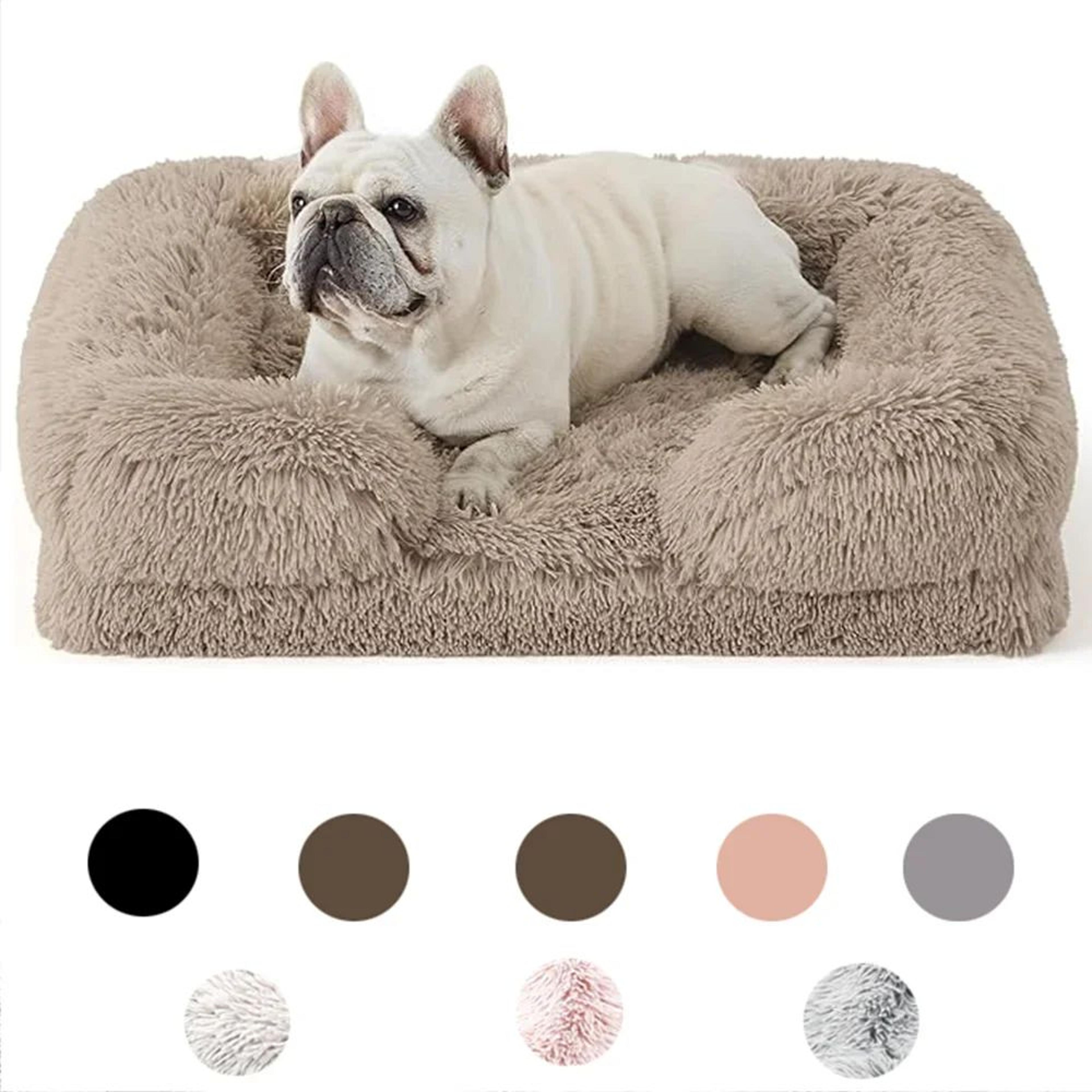 winter warm dog bed plush pet sofa basket