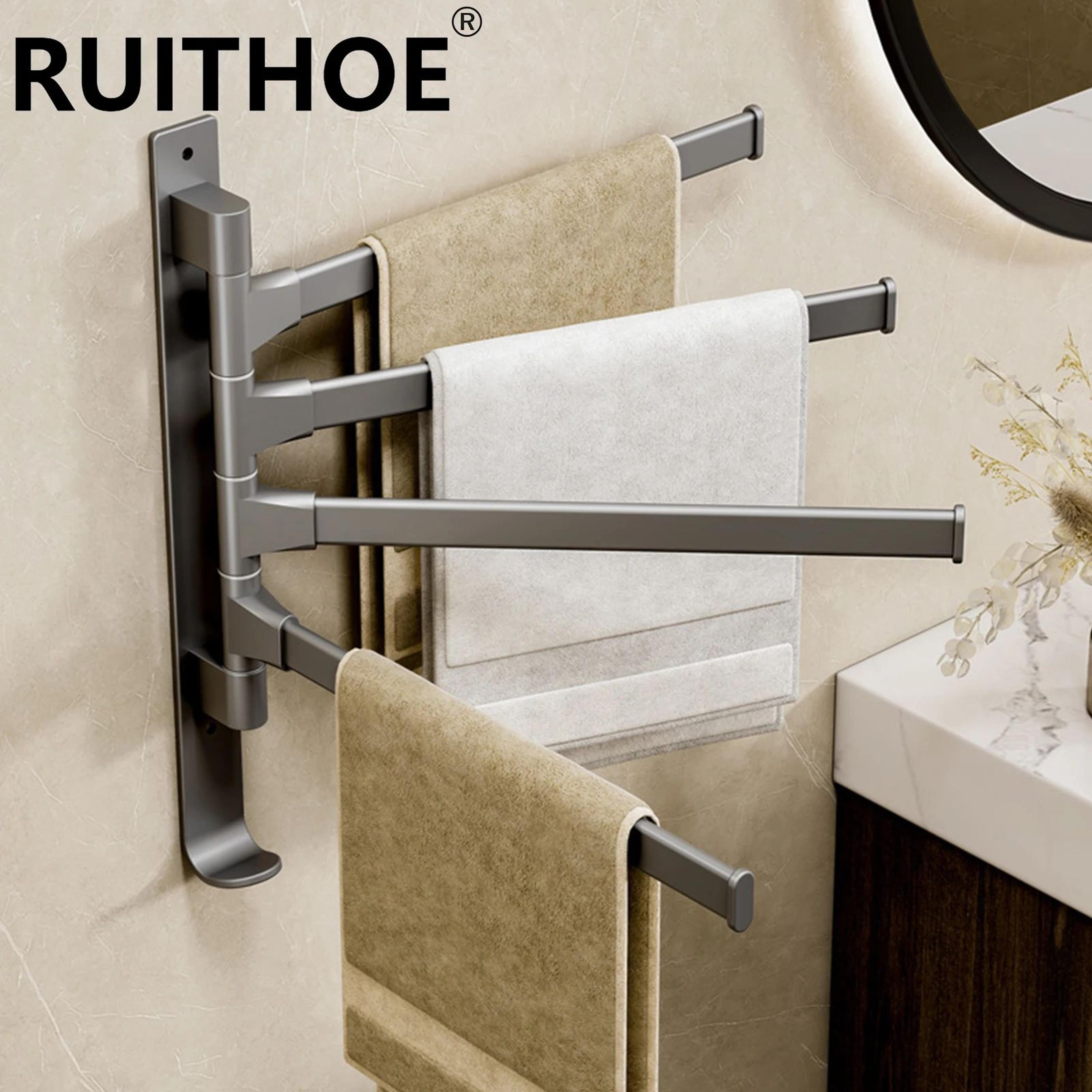 rotatable wall mounted aluminum towel rack