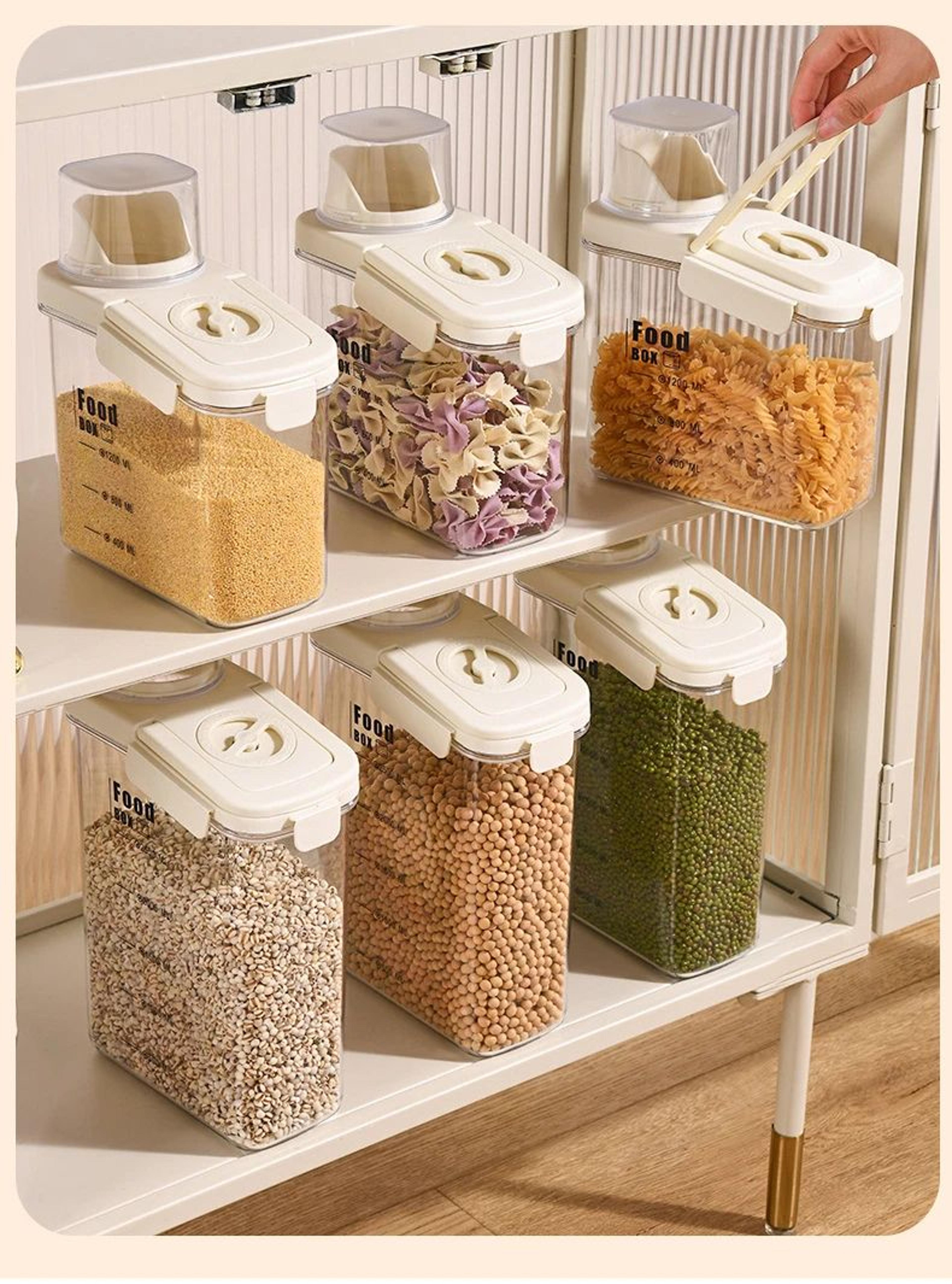 transparent airtight grain storage jar