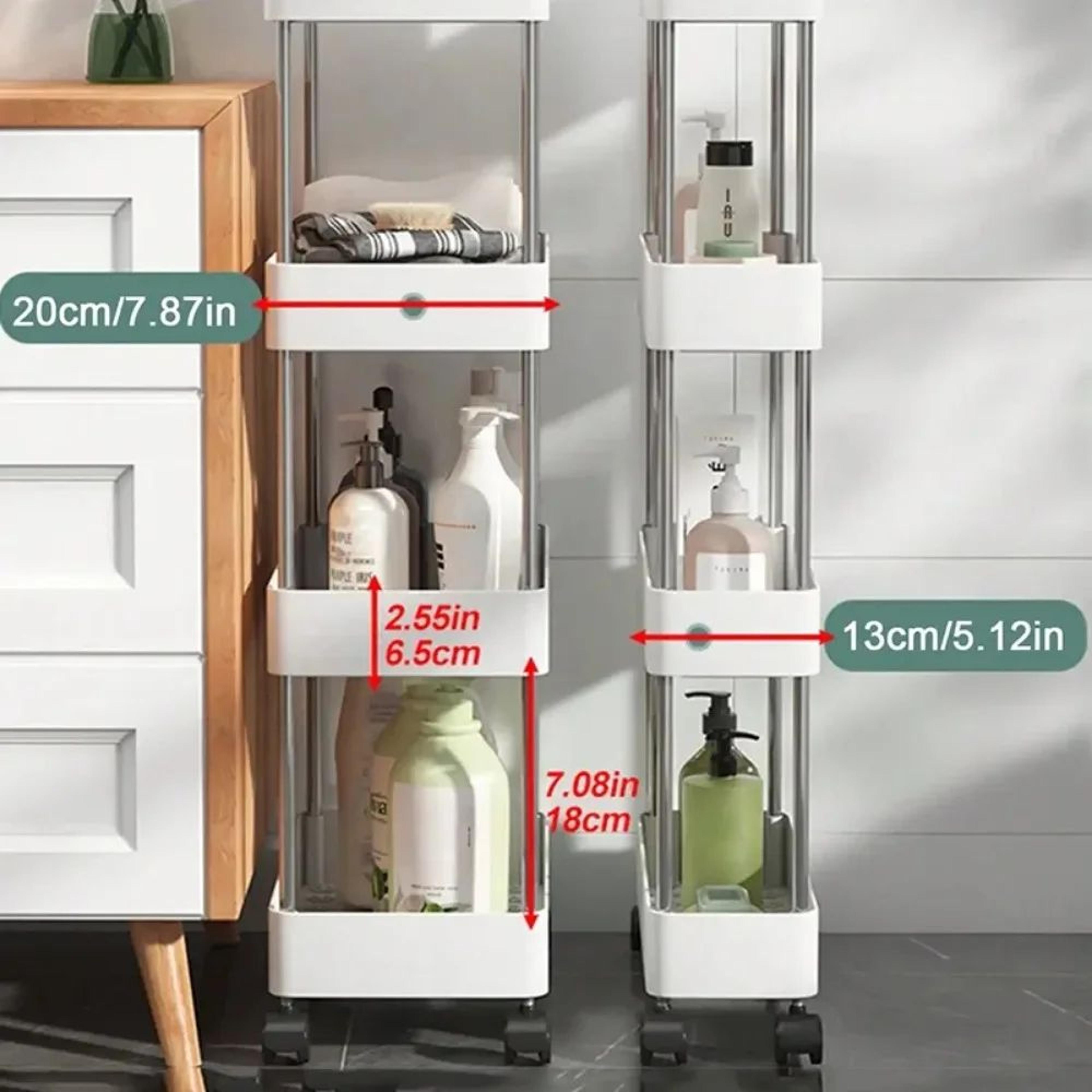 slim rolling storage rack organizer shelf