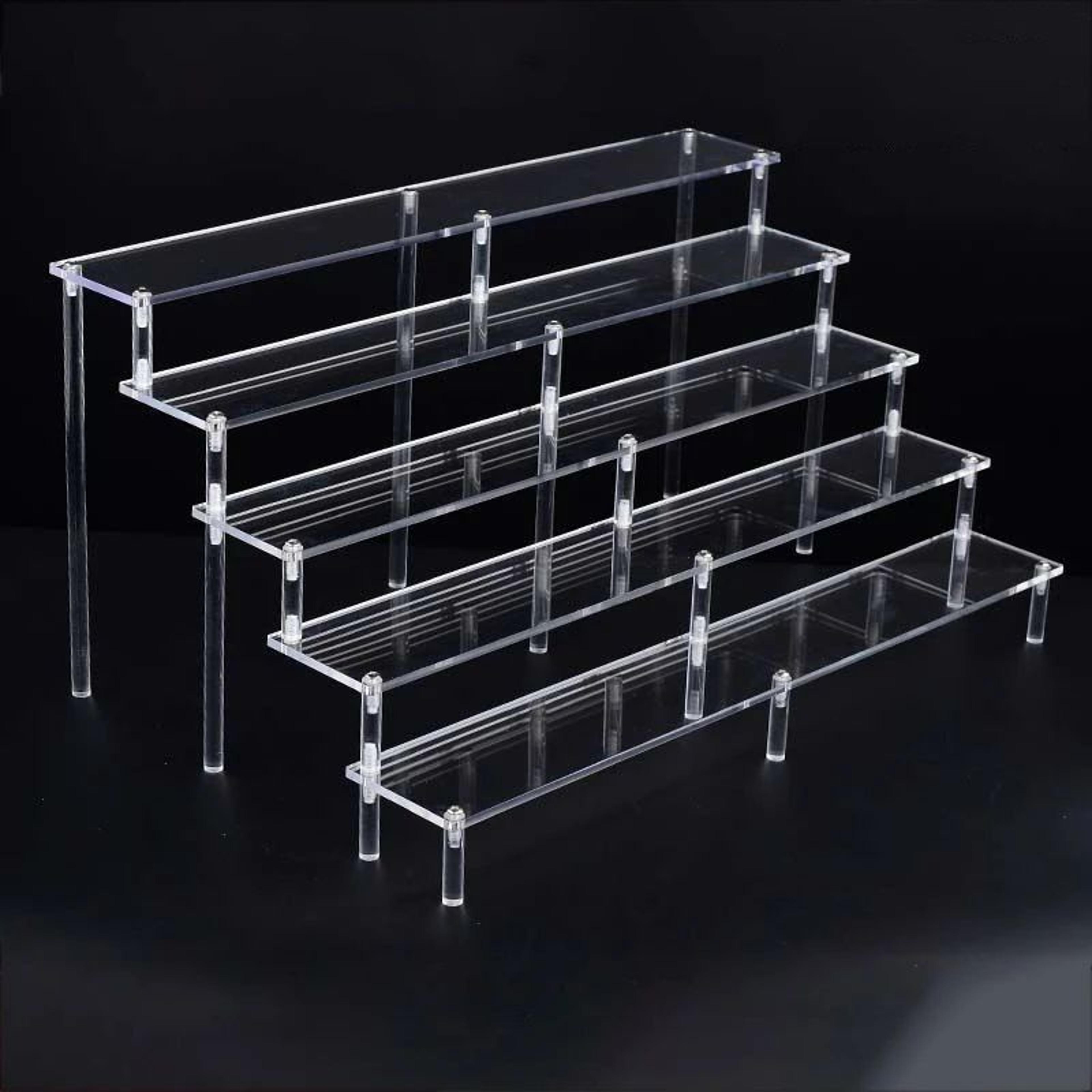 clear acrylic multi tier display riser stand