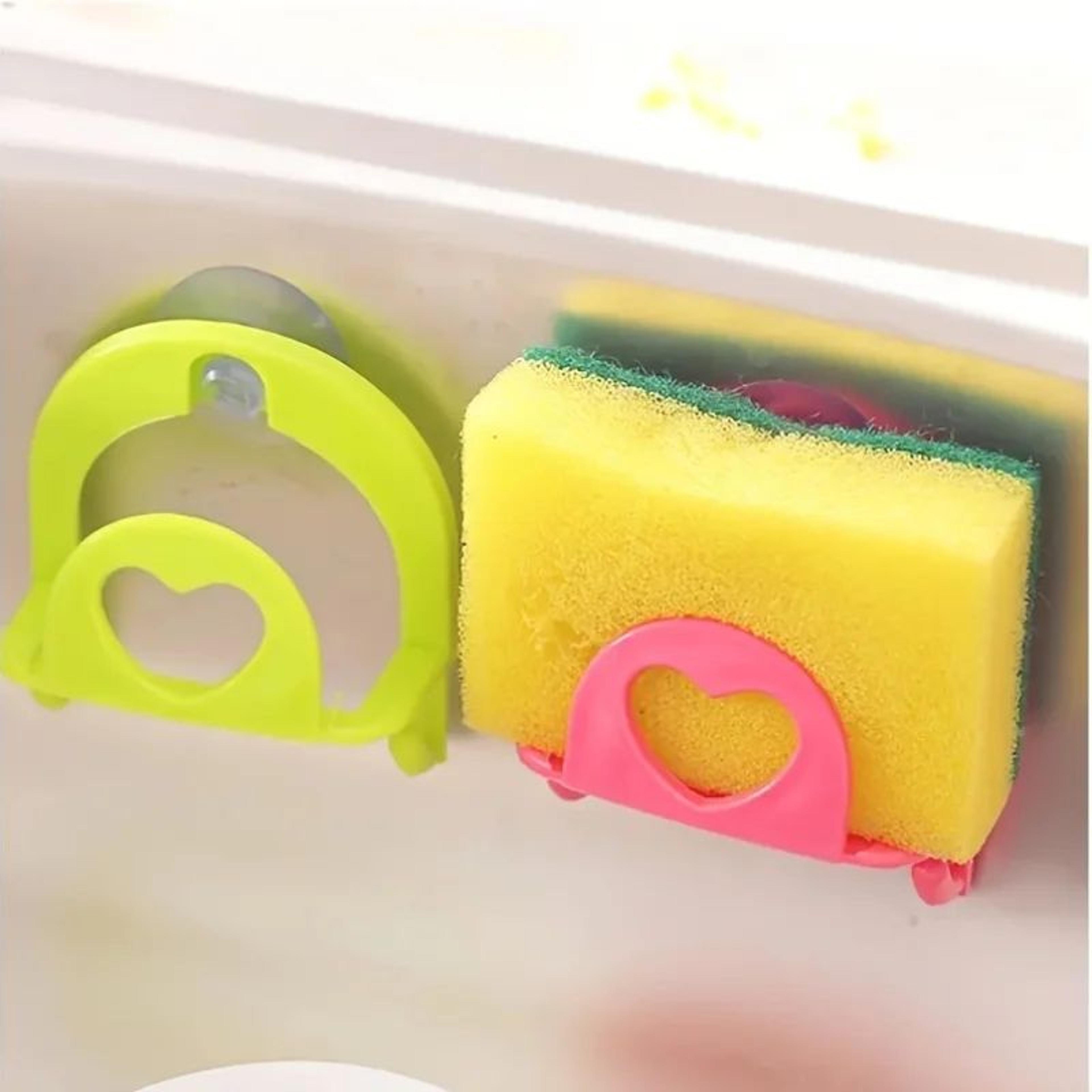 2 pack suction cup sponge holder rack