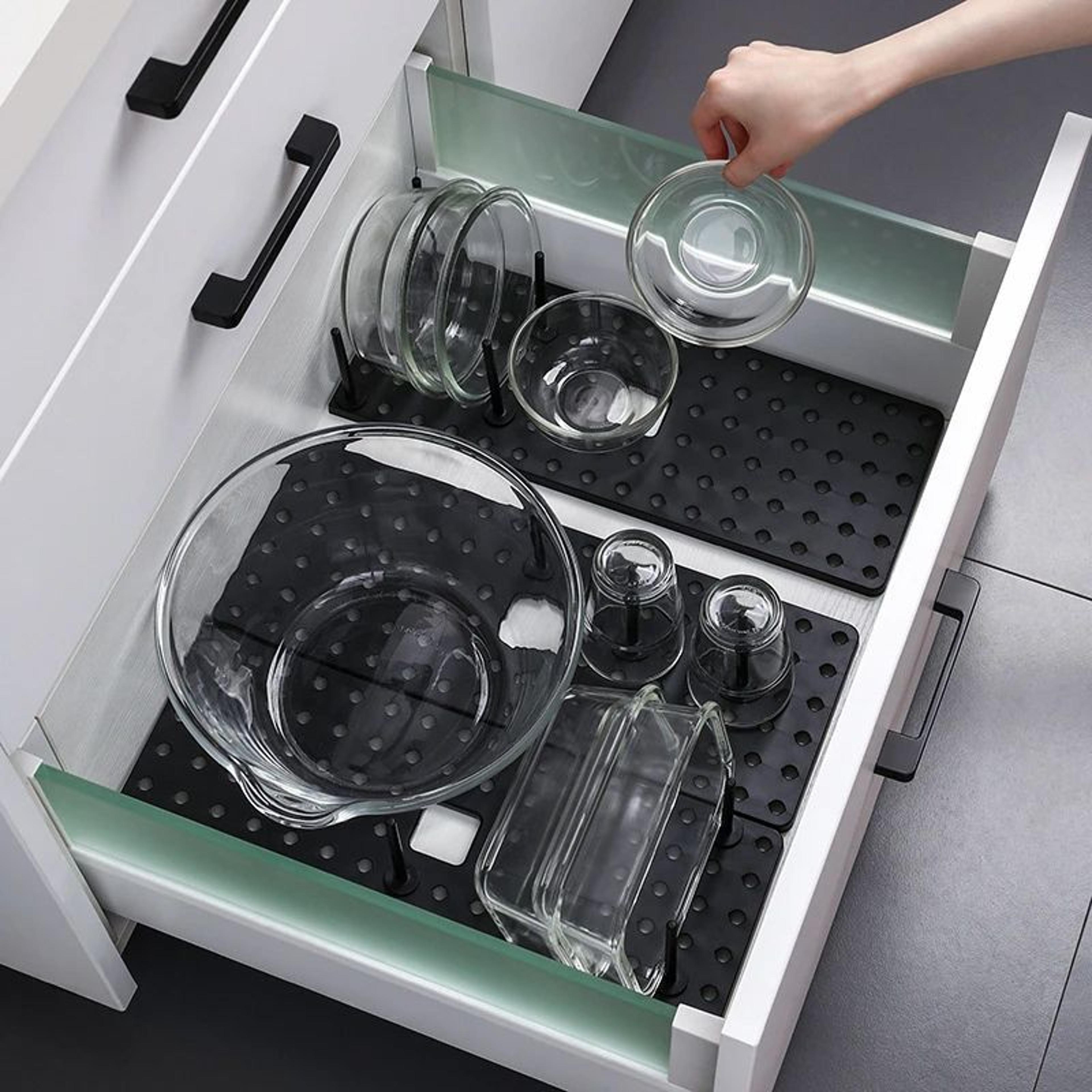adjustable telescopic sink drain storage rack