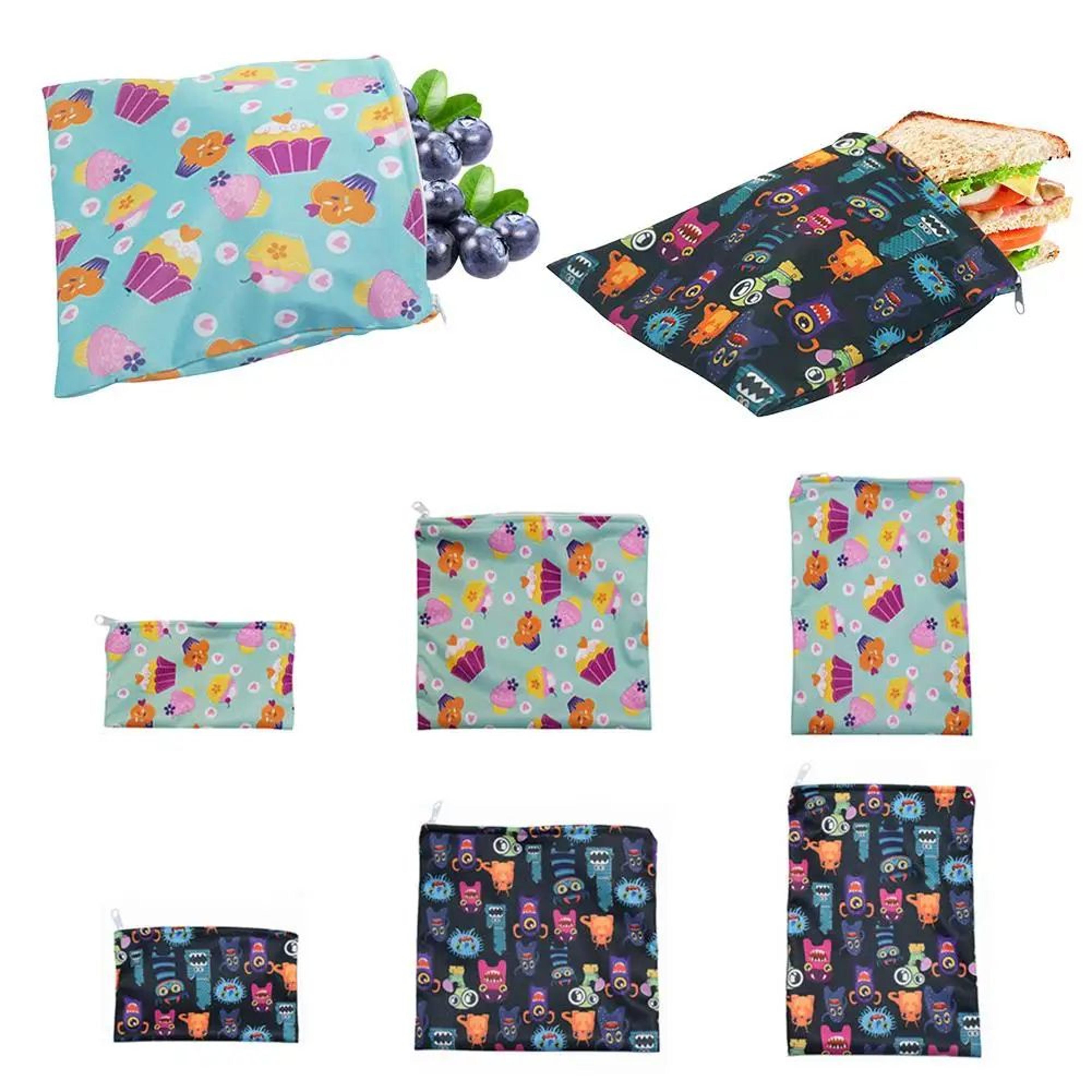 reusable leakproof food storage bags set