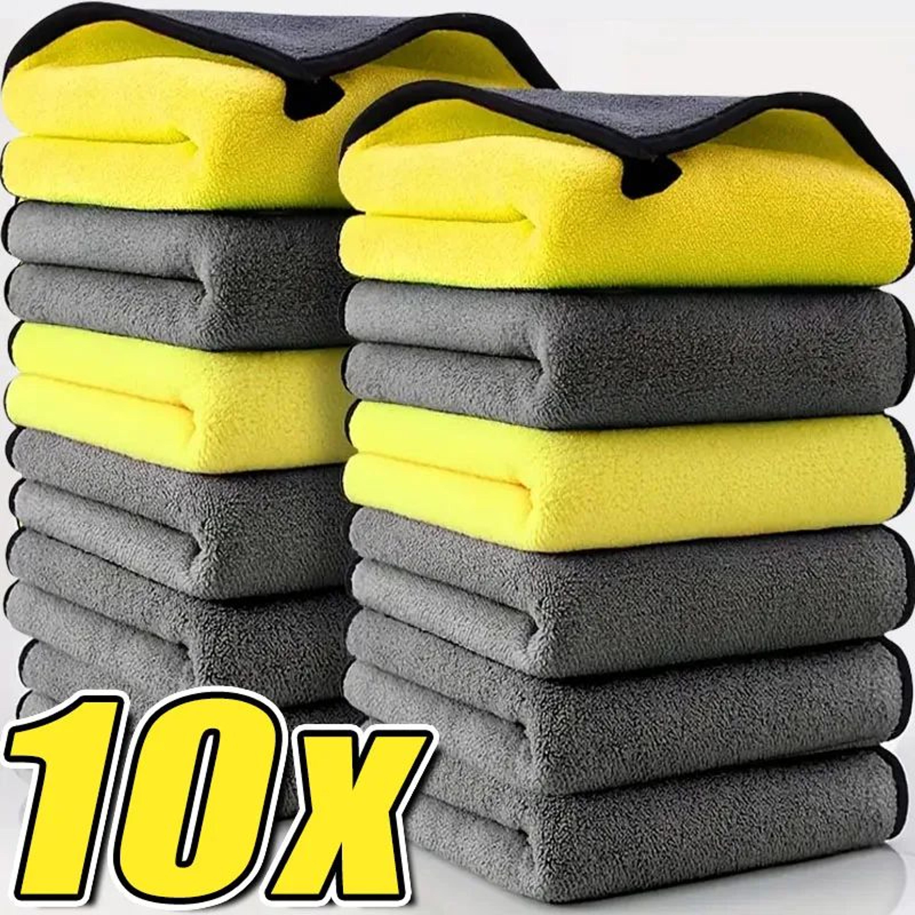 premium microfiber car cleaning and drying towels