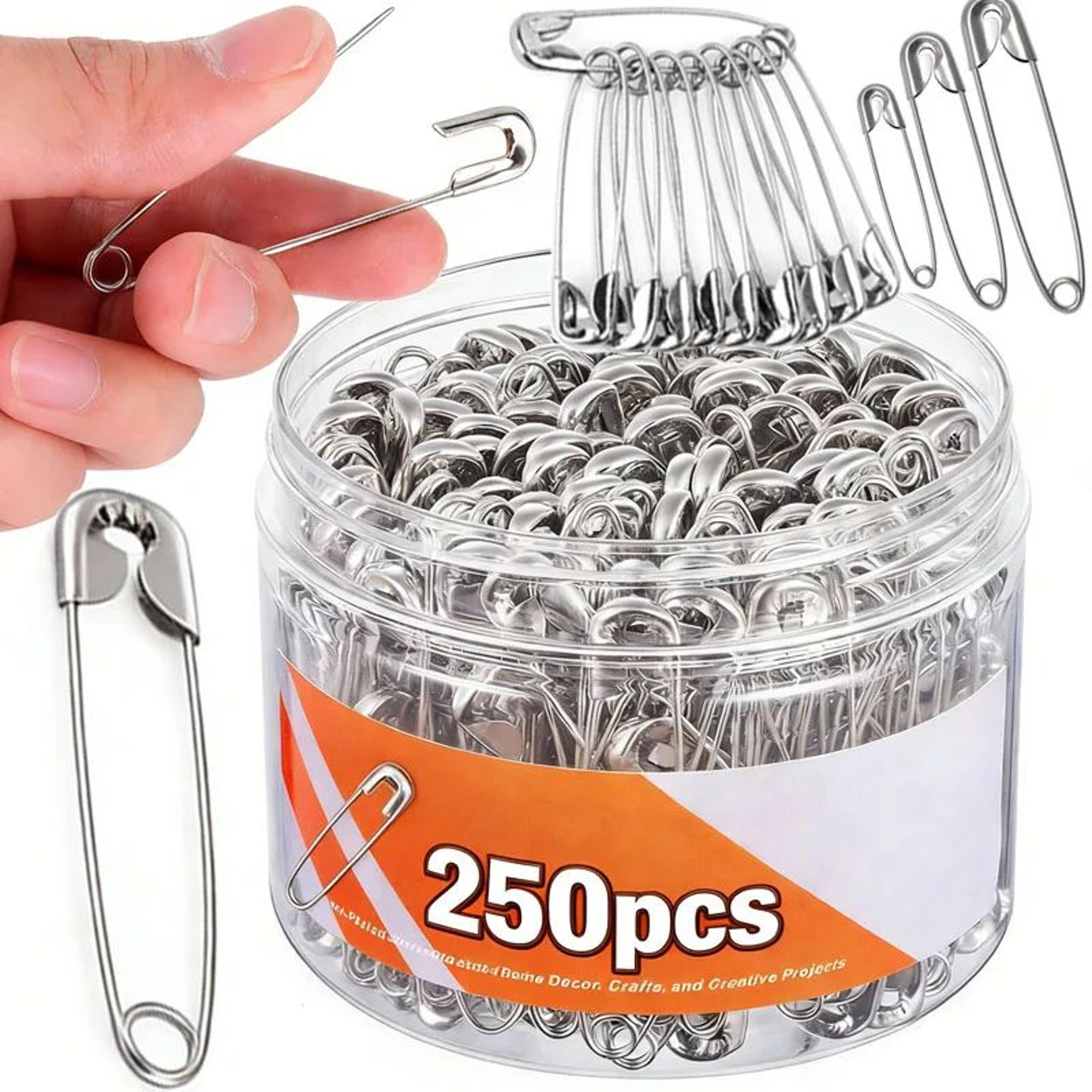 250pcs stainless steel safety pins assortment set