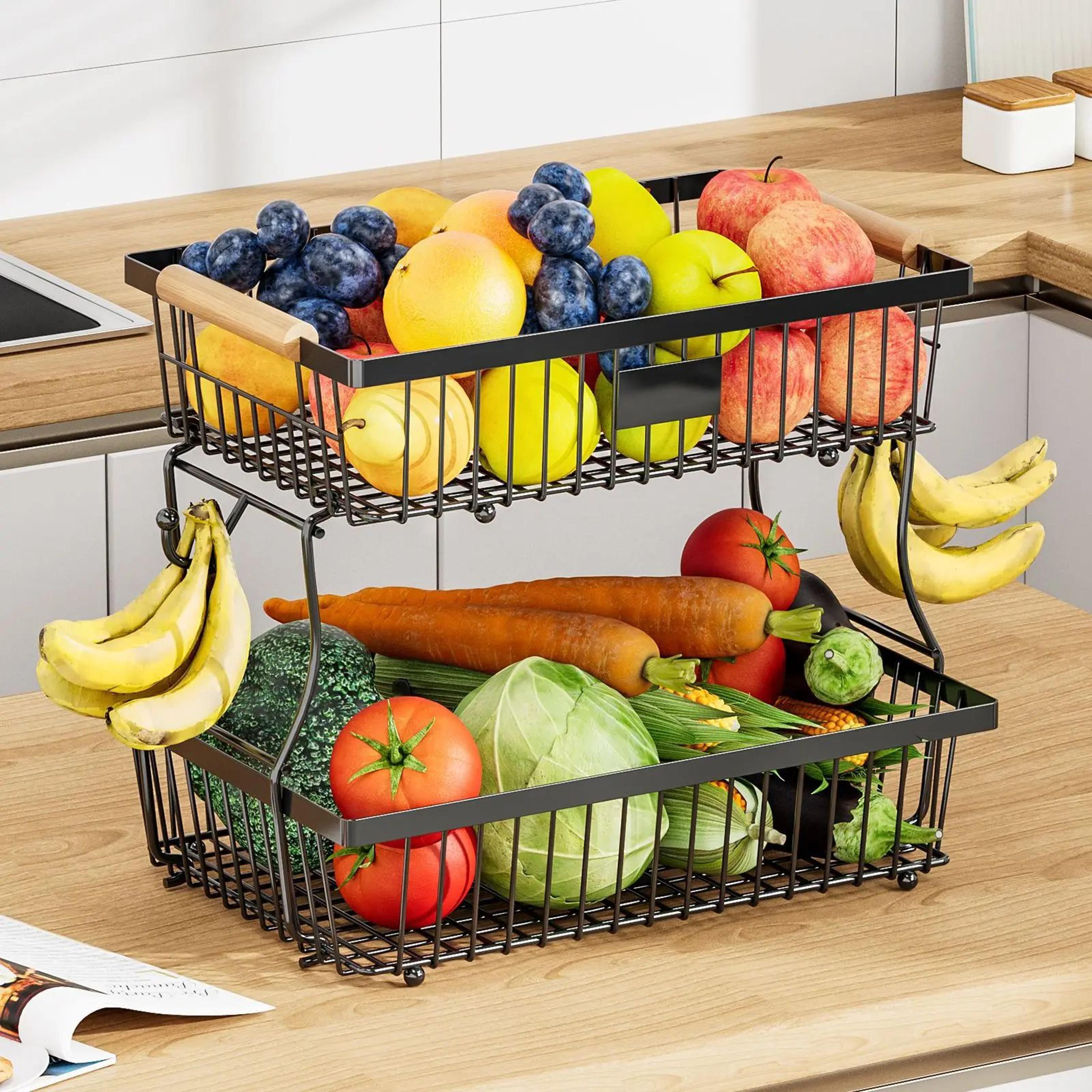 double layer fruit and vegetable storage rack