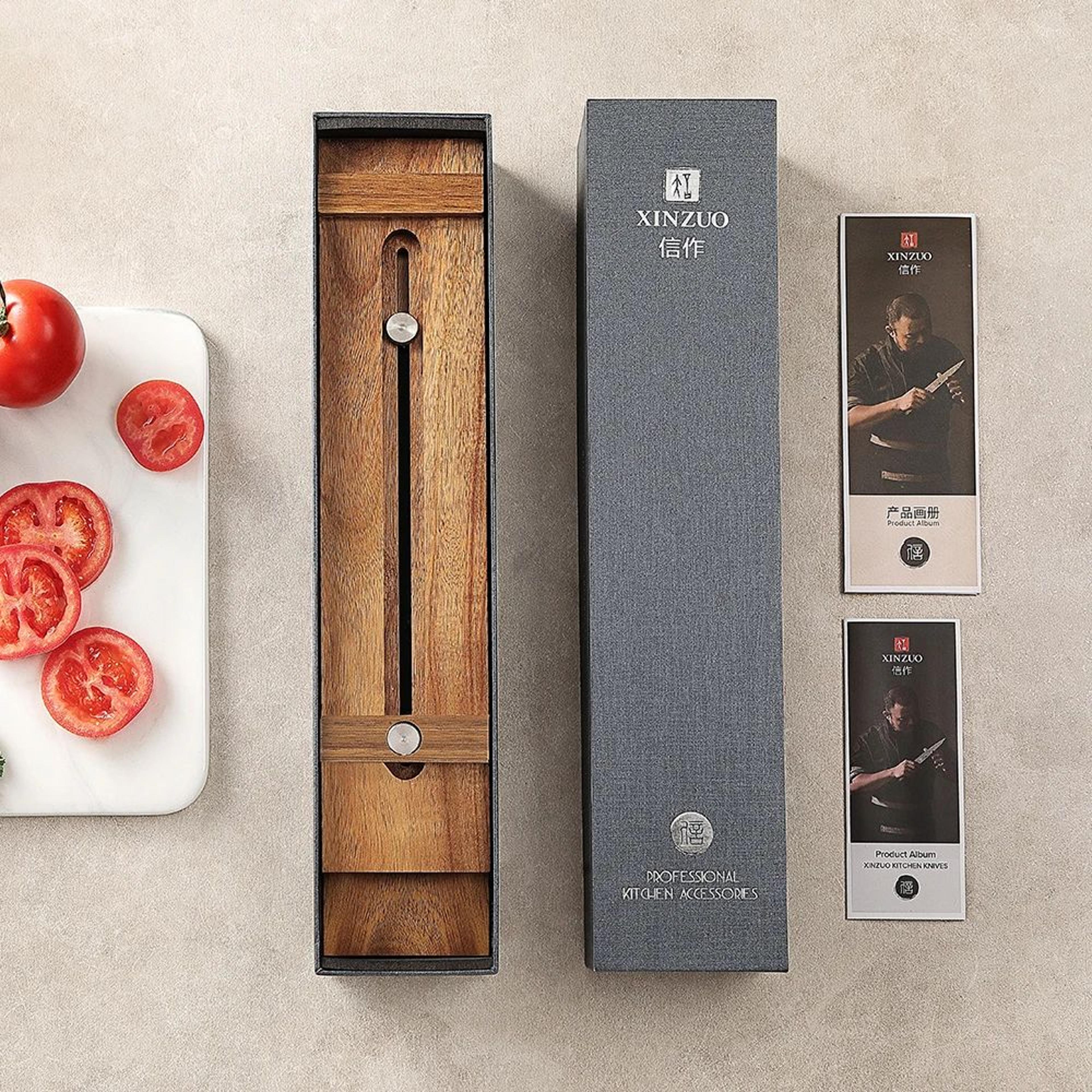 xinzuo adjustable acacia wood whetstone holder base