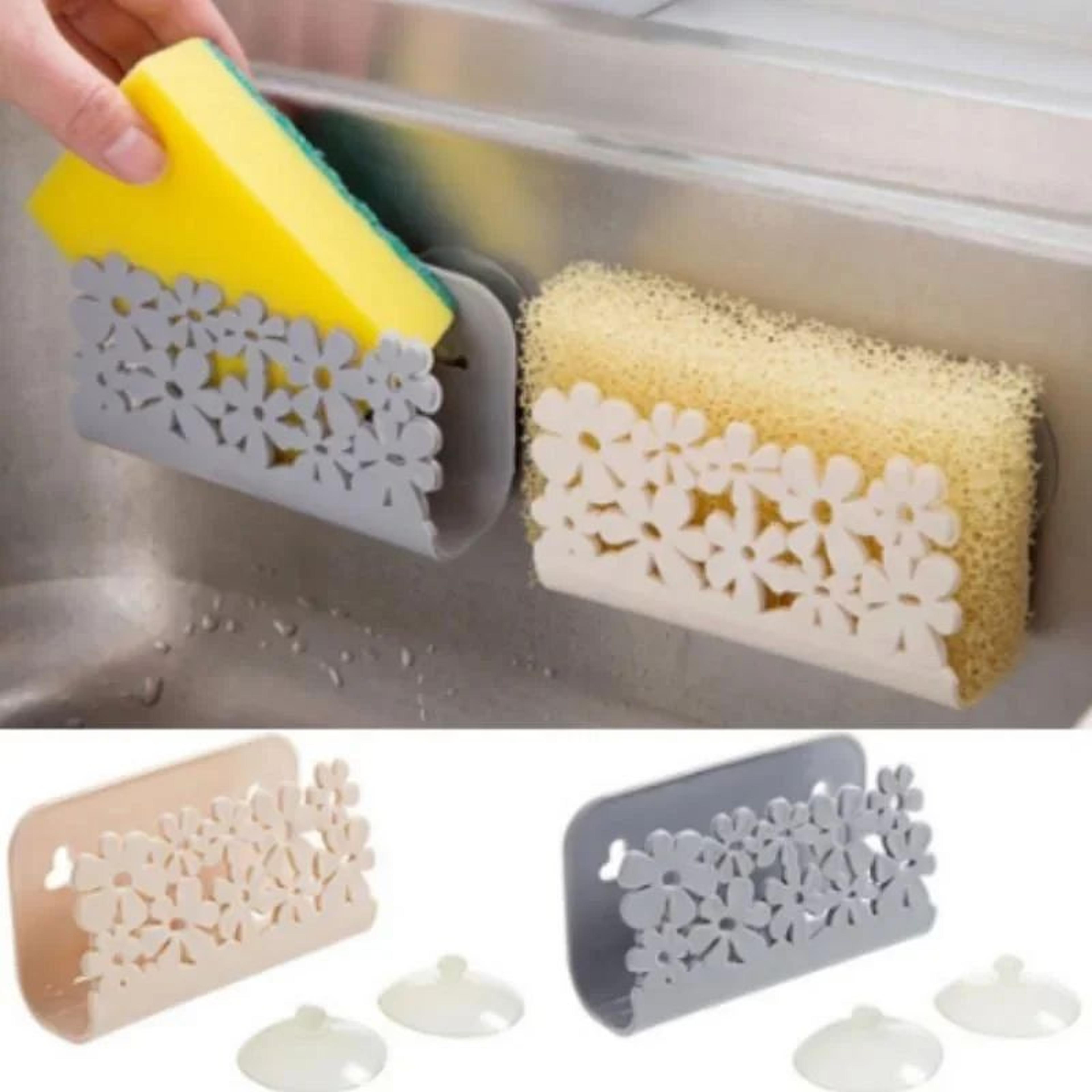 suction cup dish cloth and sponge holder rack