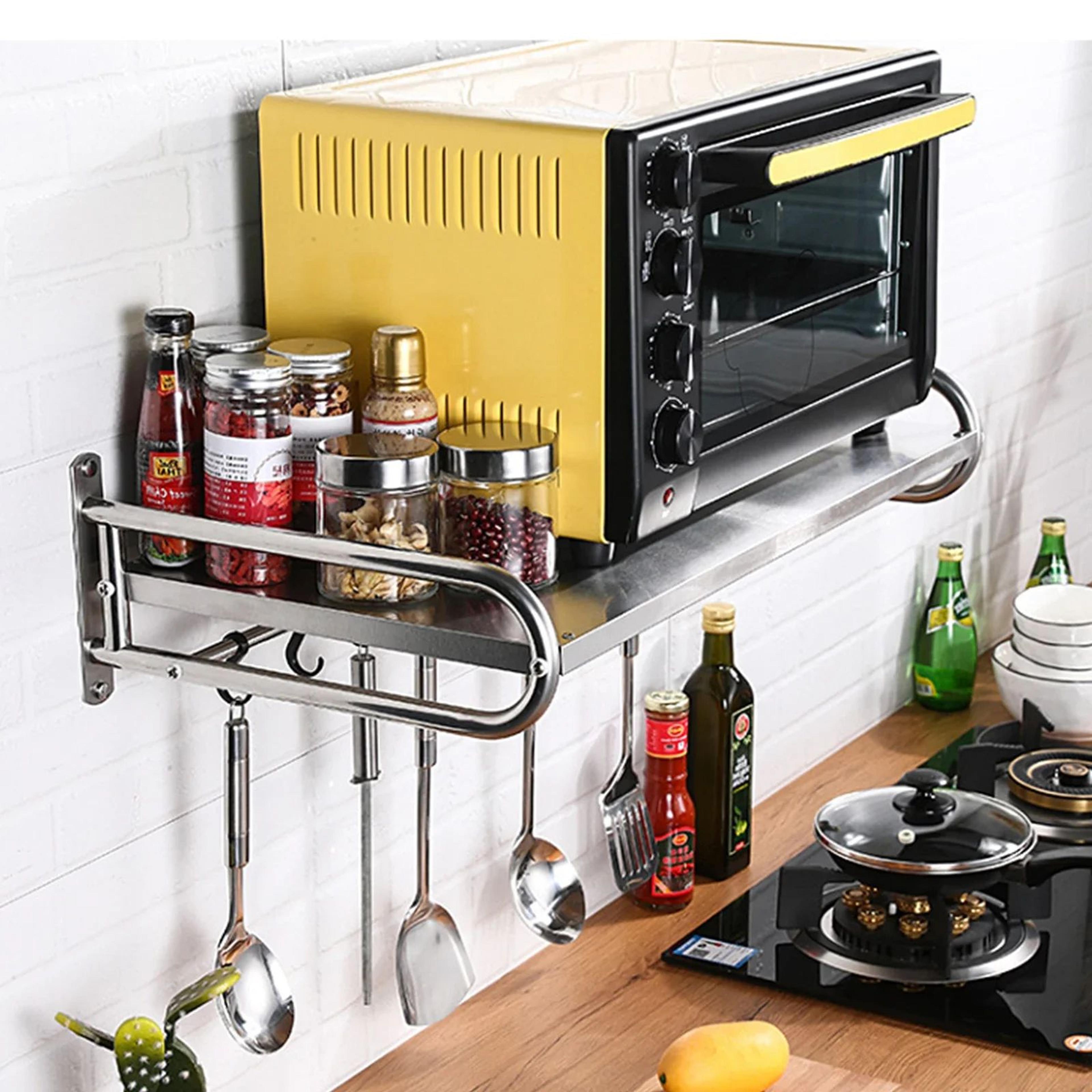 stainless steel wall mounted microwave oven rack