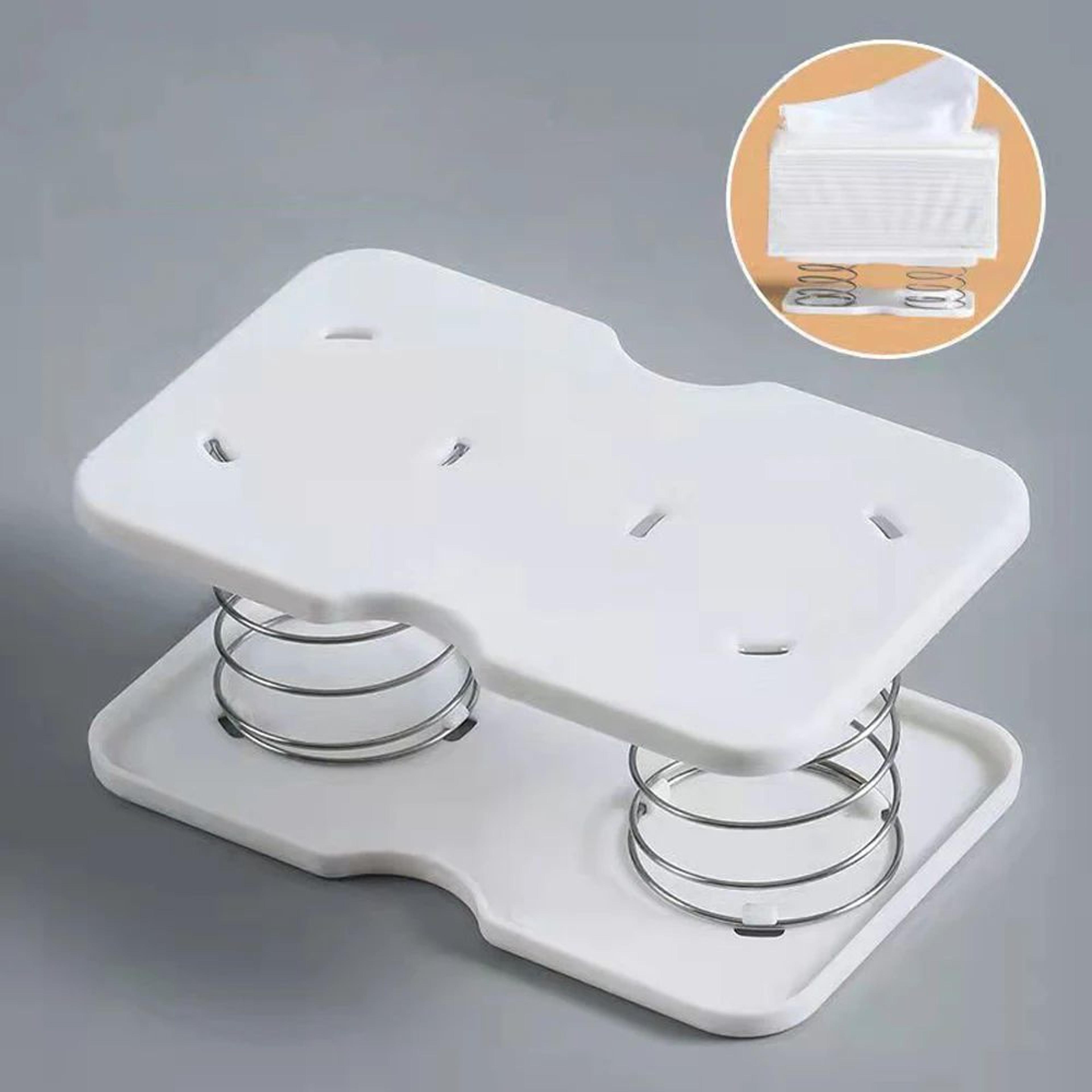 spring loaded automatic tissue box dispenser holder