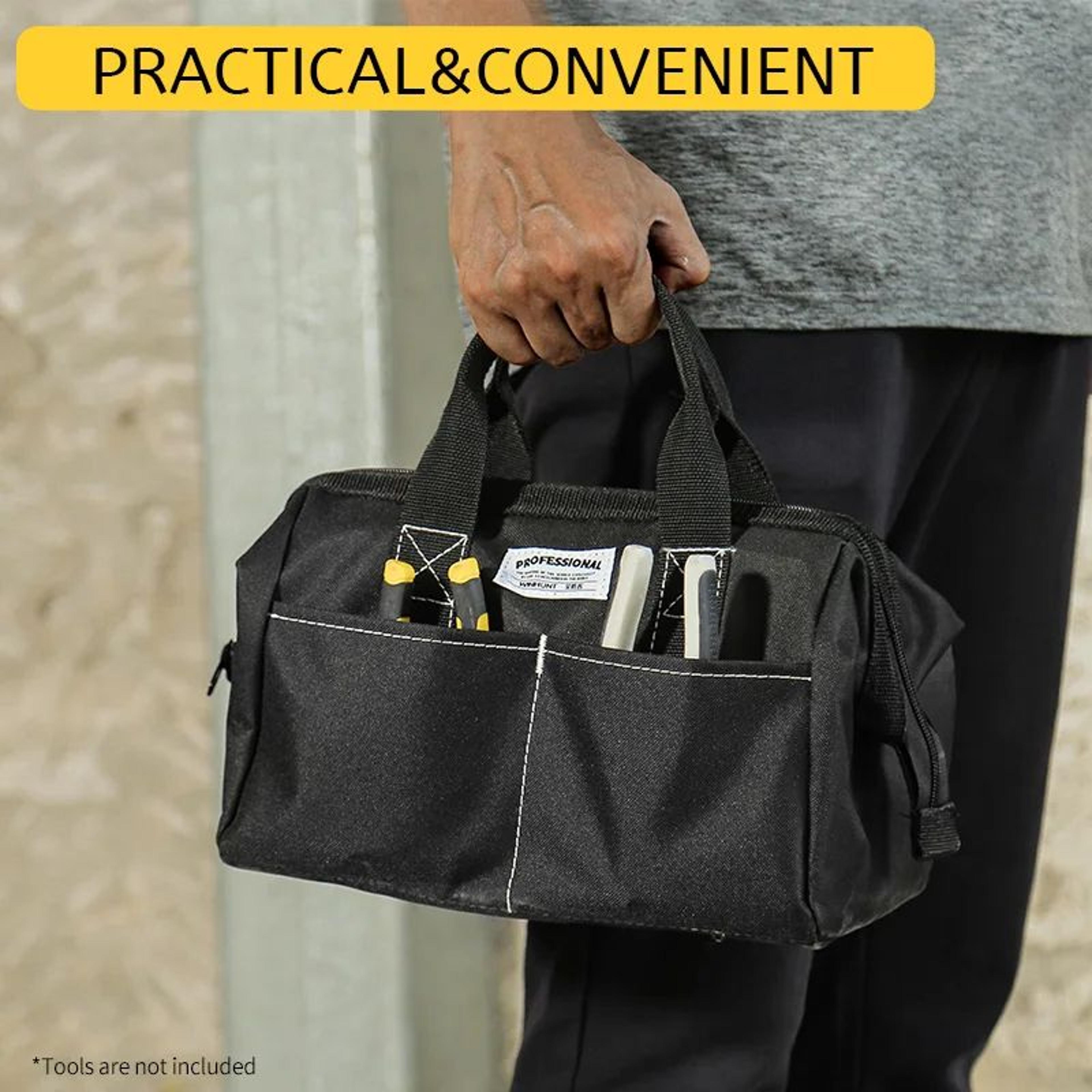 12 inch wide mouth portable tool organizer bag