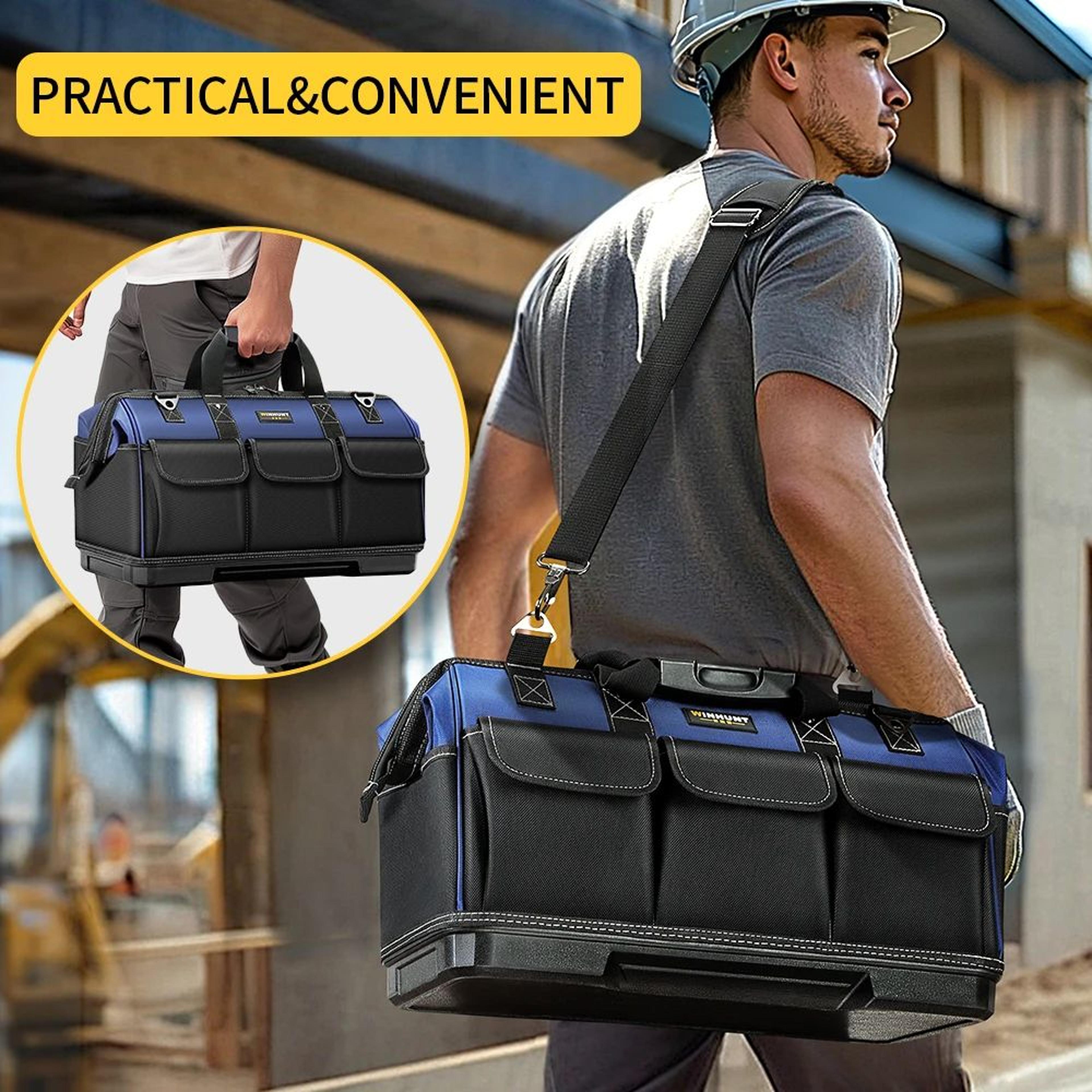 winhunt large capacity canvas tool bag for electricians and repairs