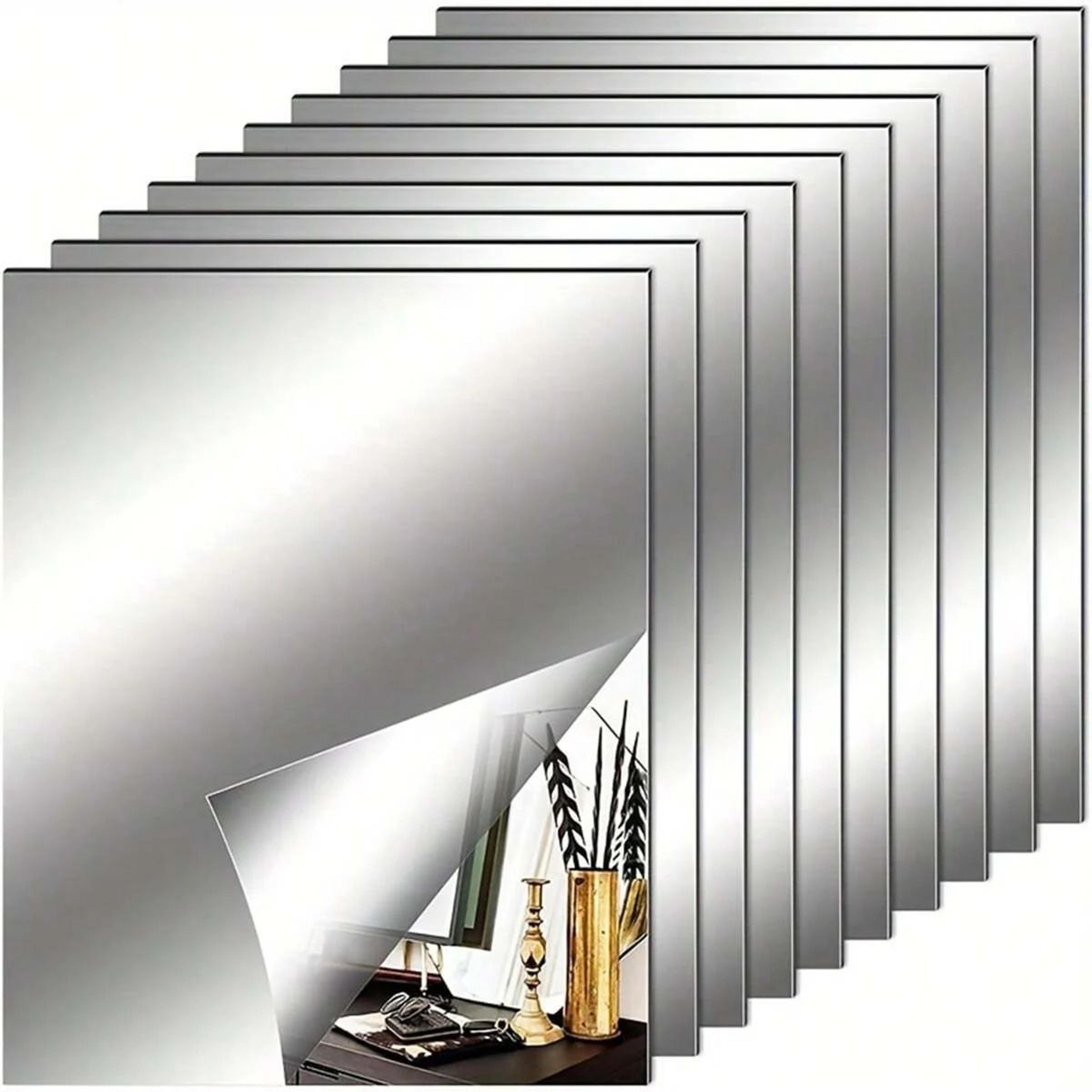 6 or 10 piece self adhesive acrylic mirror wall tiles
