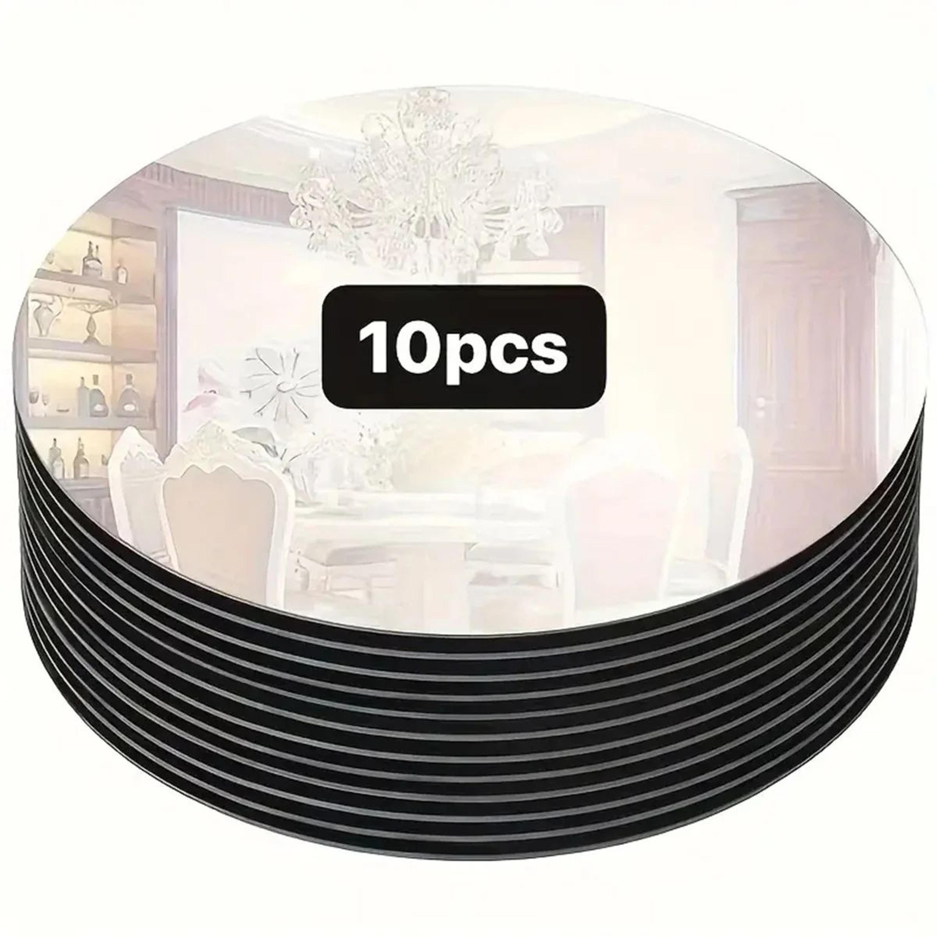 10 piece acrylic round mirror plates for table centerpieces