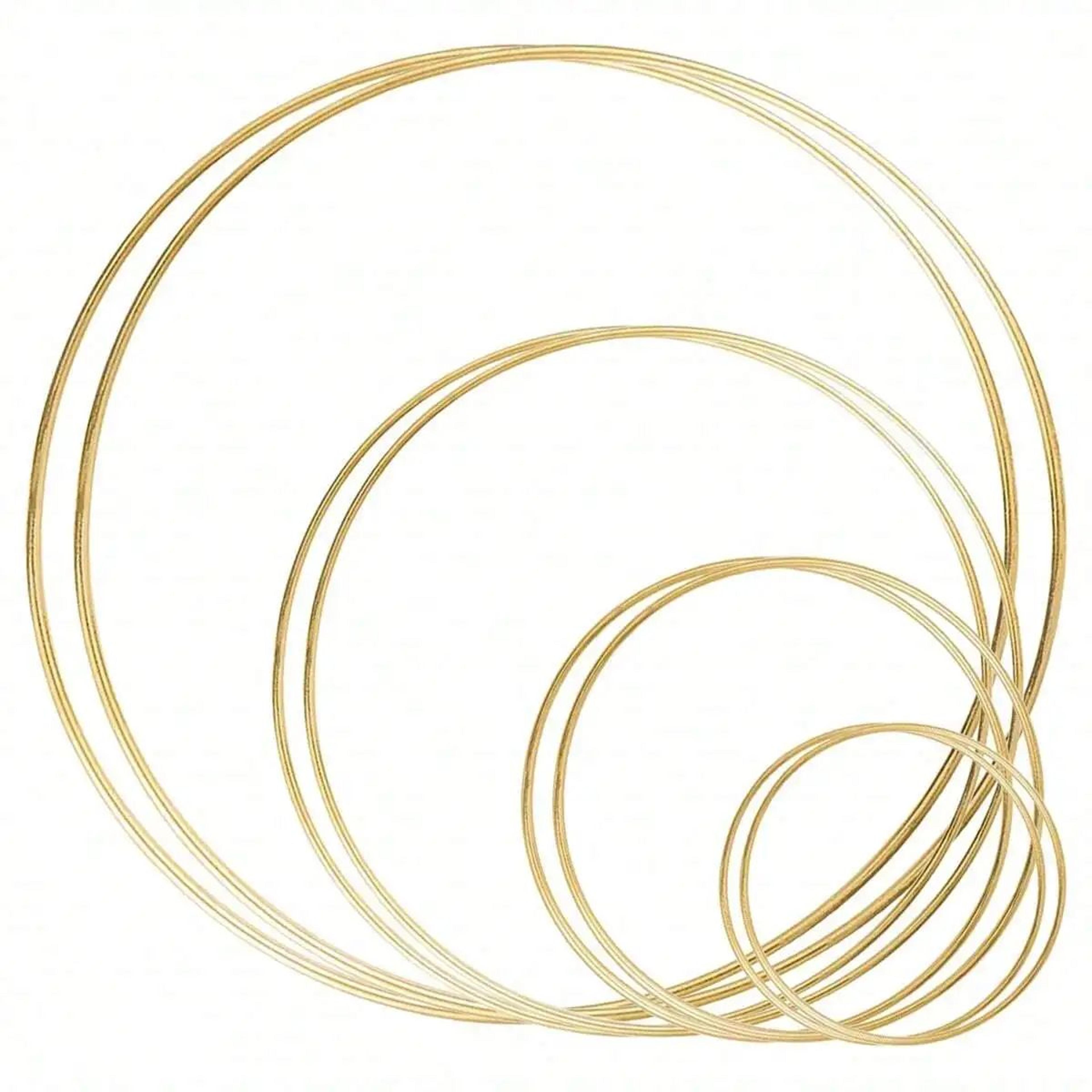 gold metal hoop rings for diy wreaths and wall decor