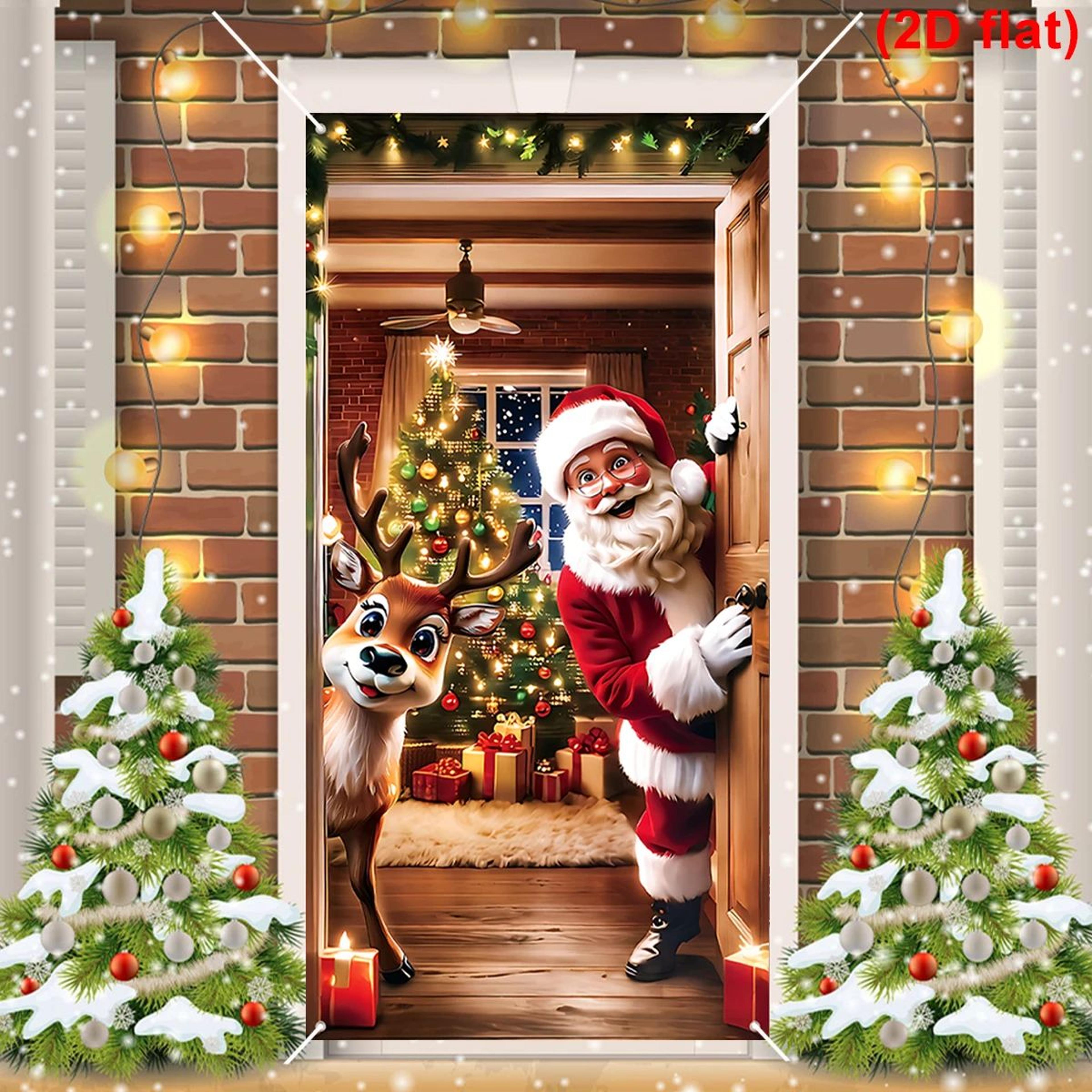 santa claus christmas door banner hanging decoration