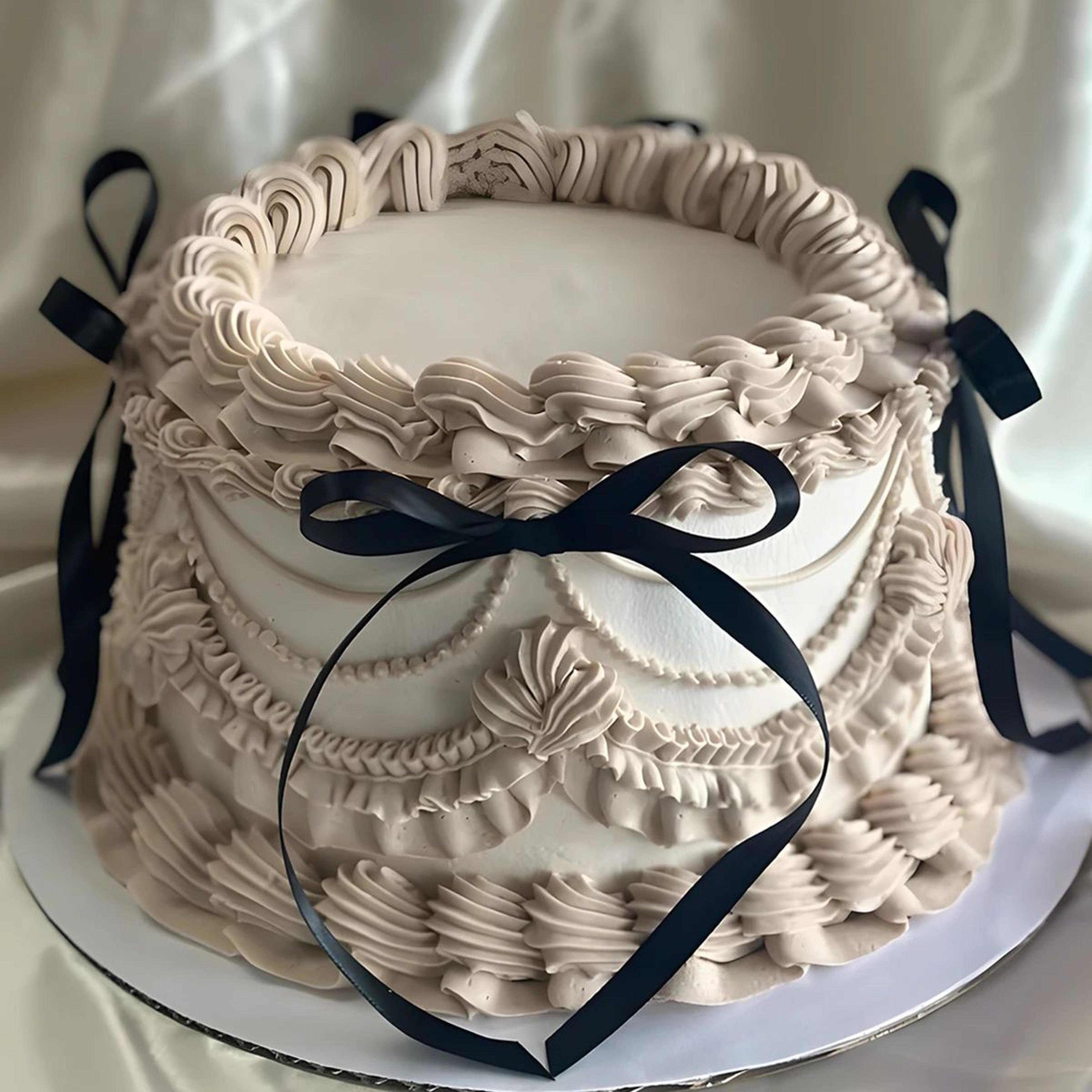ribbon bow cake toppers for wedding and birthday cakes
