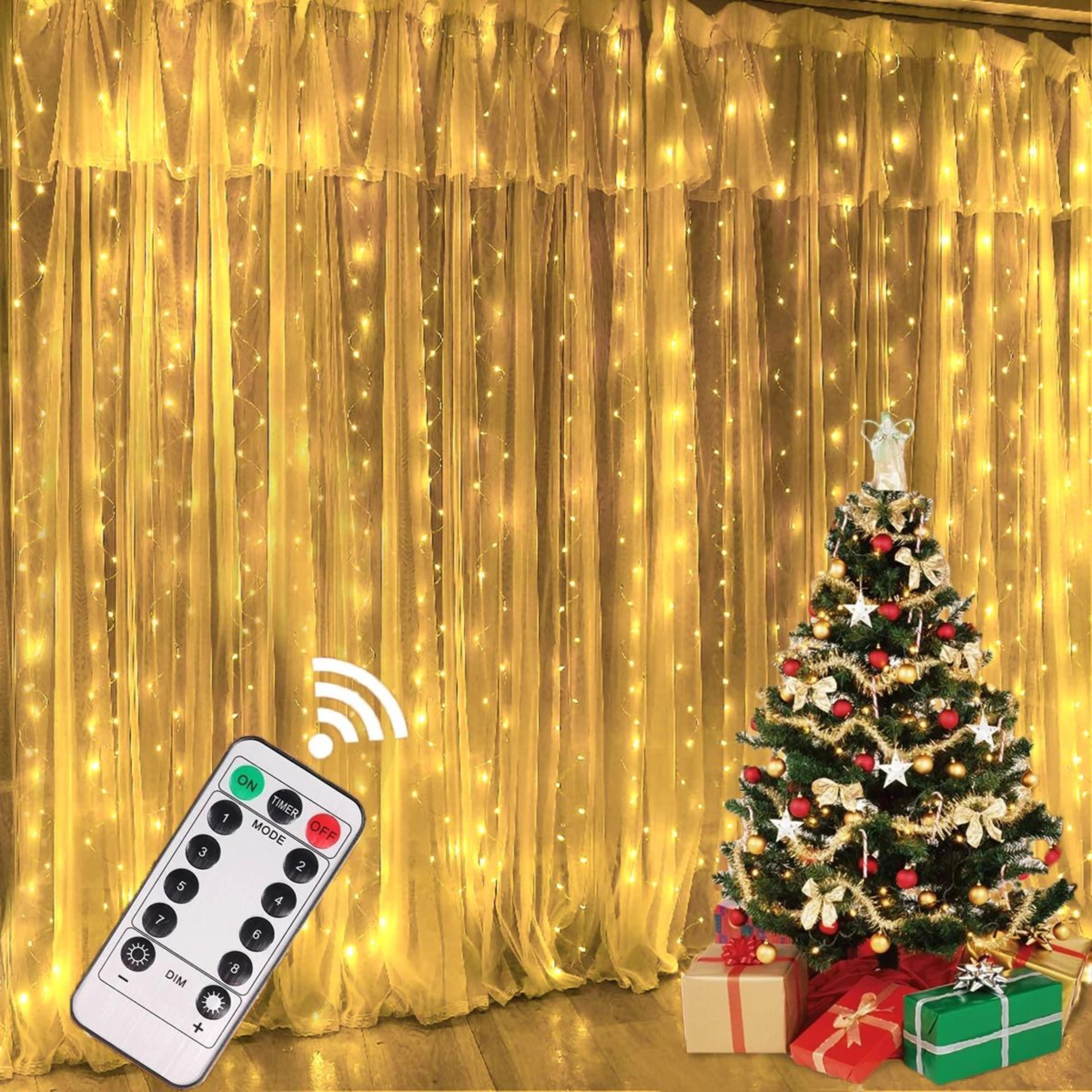 christmas curtain string lights for holiday decoration